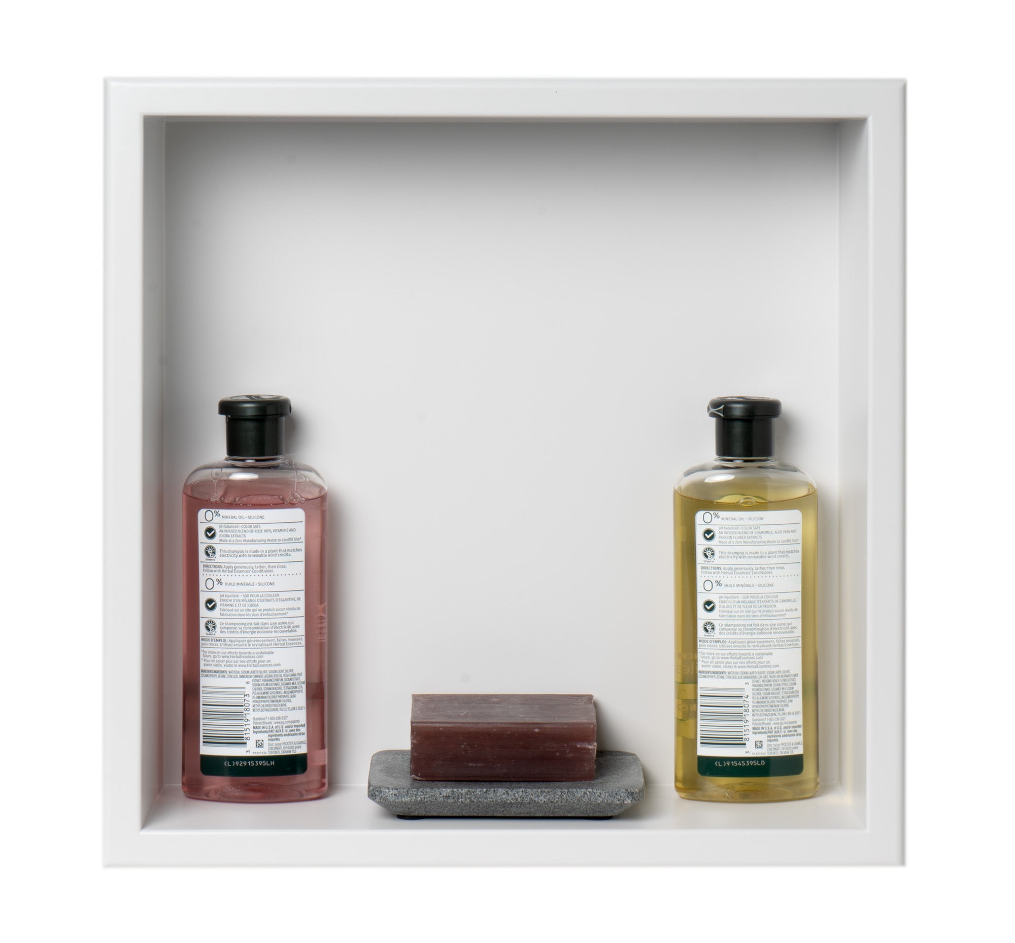 Alternate Image for ALFI brand ABNC1616-W 16" x 16" White Matte Stainless Steel Square Single Shelf Bath Shower Niche, 20 Gauge