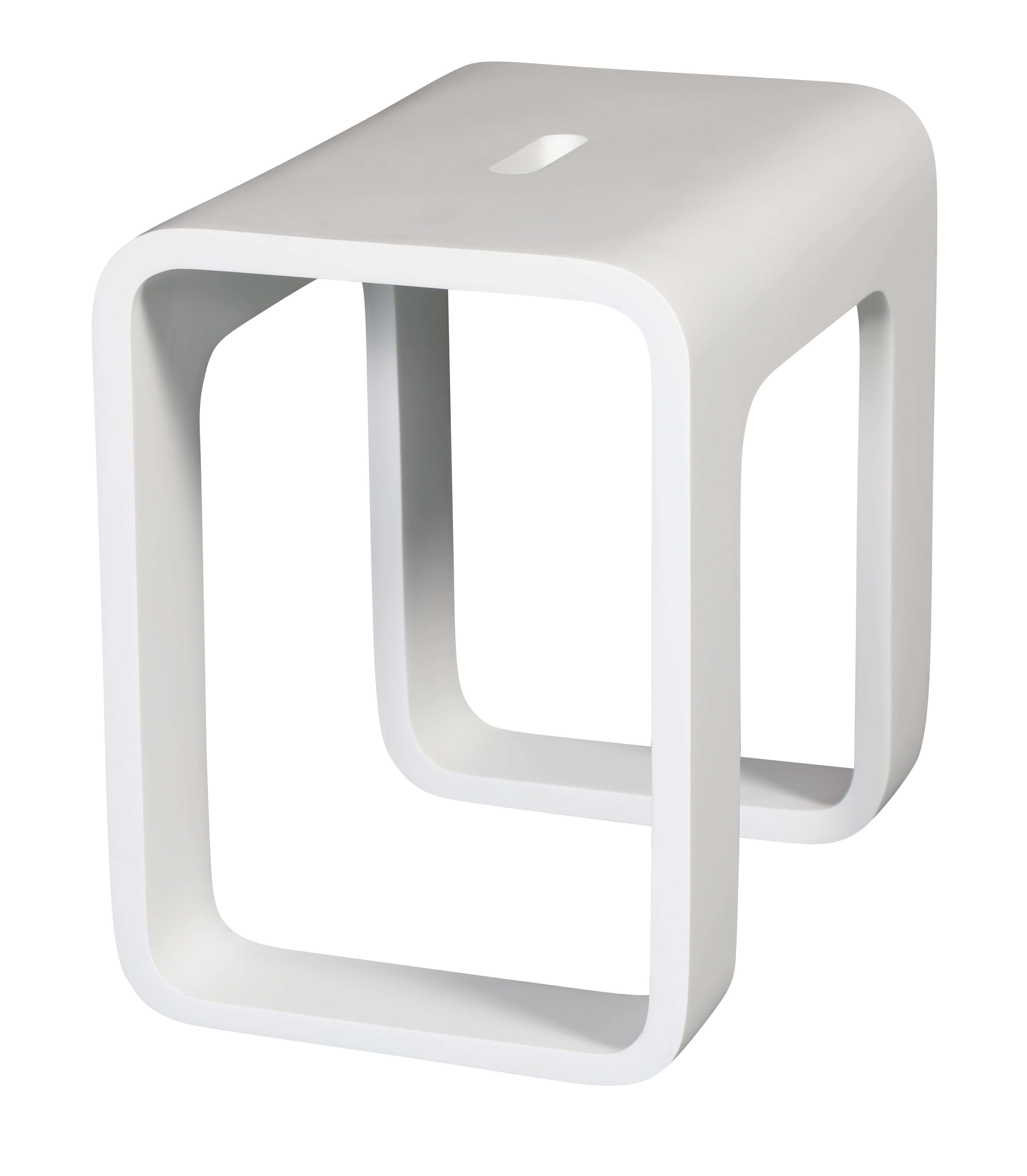 Alternate Image for ALFI brand ABST99 White Matte Solid Surface Resin Bathroom / Shower Stool