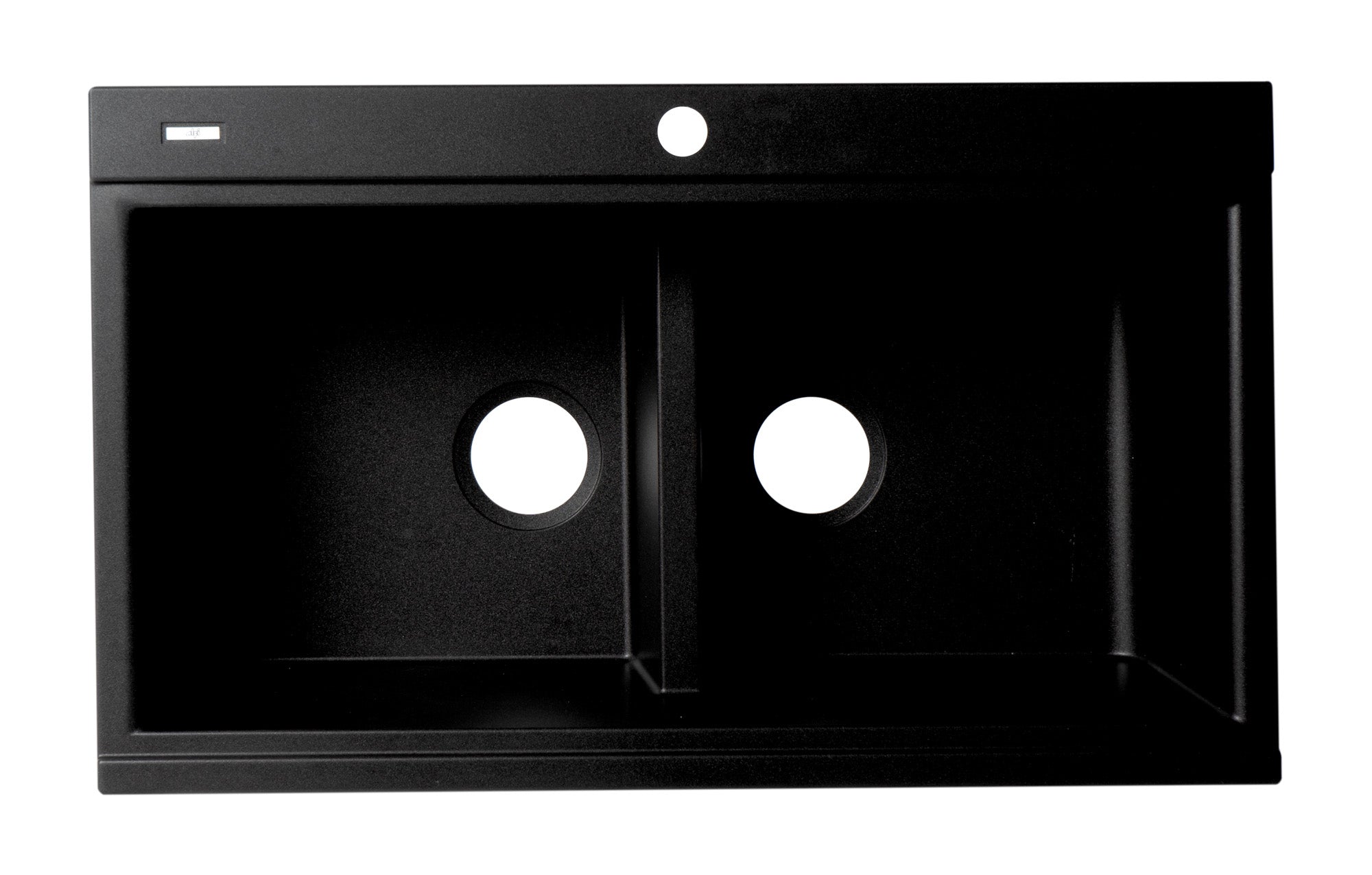 Alternate Image for ALFI 34" Drop In Granite Composite Workstation Kitchen Sink with Accessories, 50/50 Double Bowl, Black, 1 Faucet Hole, AB3418DBDI-BLA