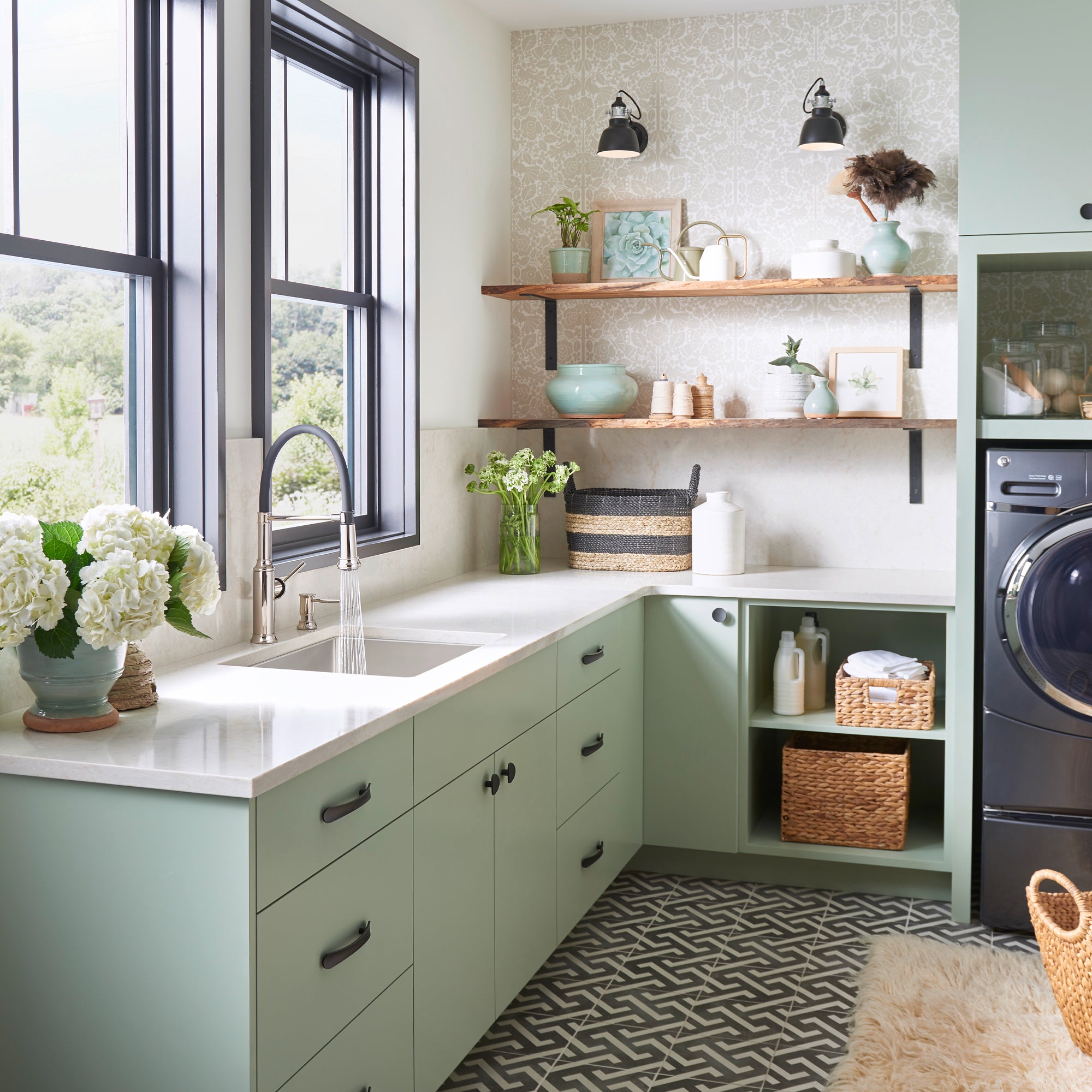 Alternate Image for Blanco Quatrus 25" Drop In/Topmount Stainless Steel Laundry Sink, Satin Polish, 18 Gauge, 1 Faucet Hole, 443151