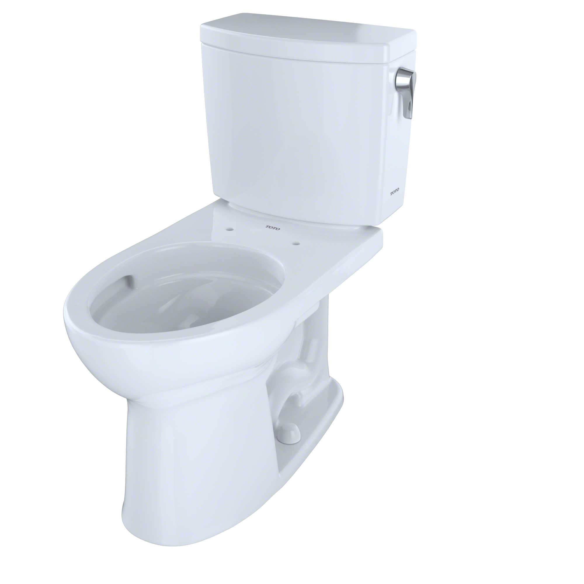 Alternate Image for TOTO Drake II 1G Two-Piece Elongated 1.0 GPF Universal Height Toilet with CEFIONTECT and Right-Hand Trip Lever, Cotton White, Vitreous China, CST454CUFRG#01