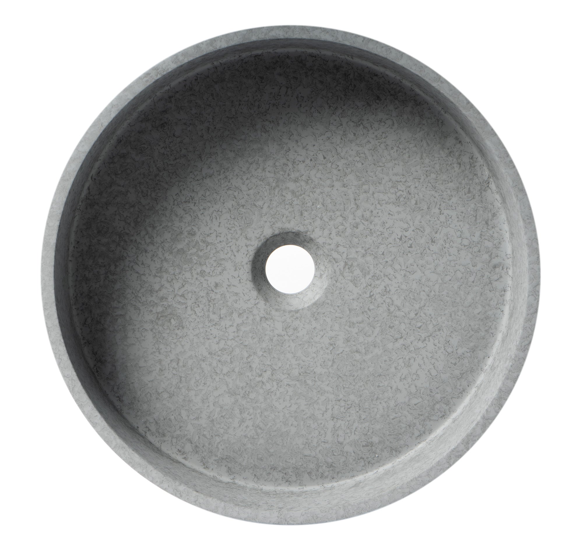Alternate Image for ALFI brand 16.75" x 16.75" Round Above Mount Concrete Bathroom Sink, Gray Matte, No Faucet Hole, ABCO17R