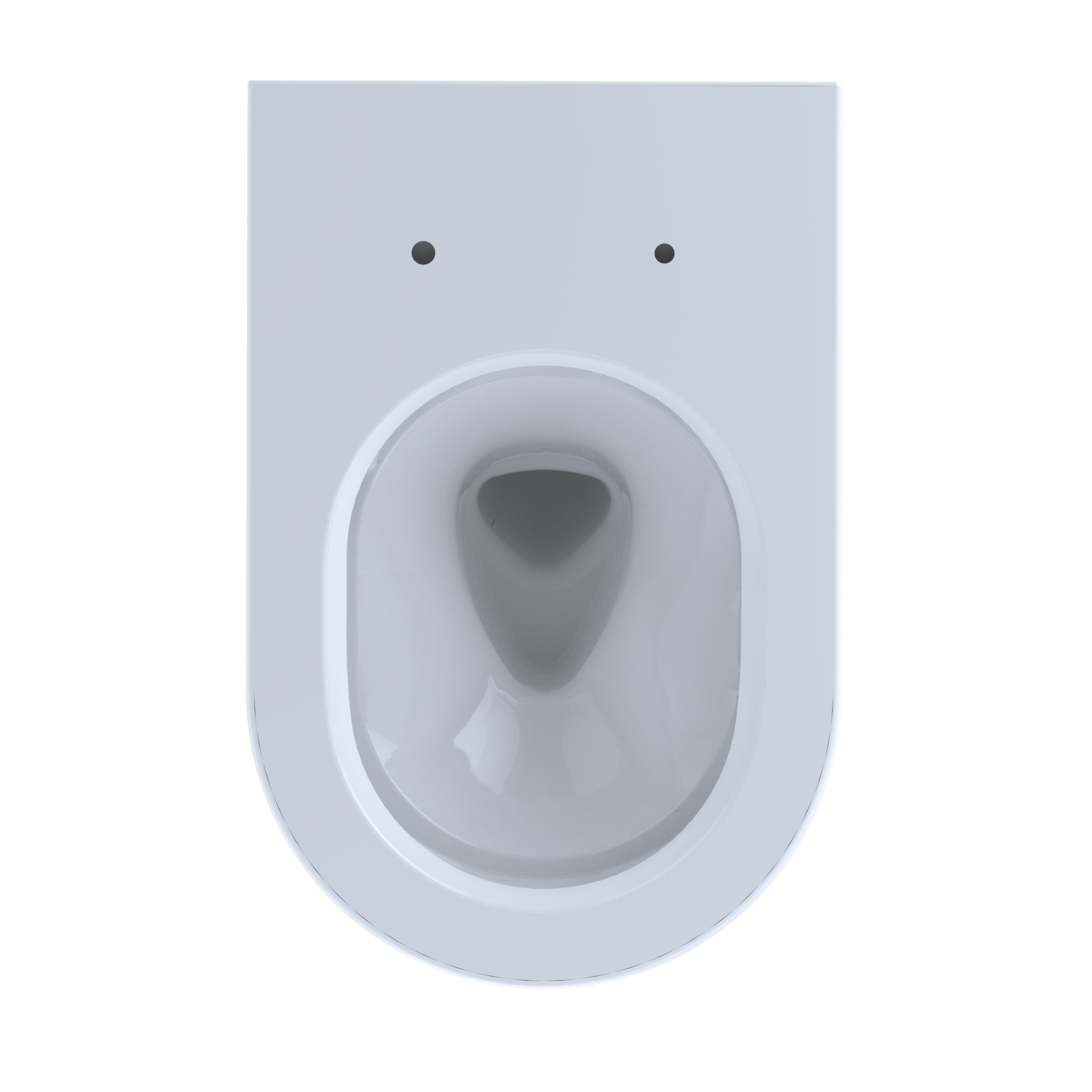Alternate Image for TOTO RP Wall-Hung Contemporary D-Shape Dual Flush 1.28 and 0.9 GPF Toilet with CEFIONTECT, Cotton White, Vitreous China, CT447CFG#01