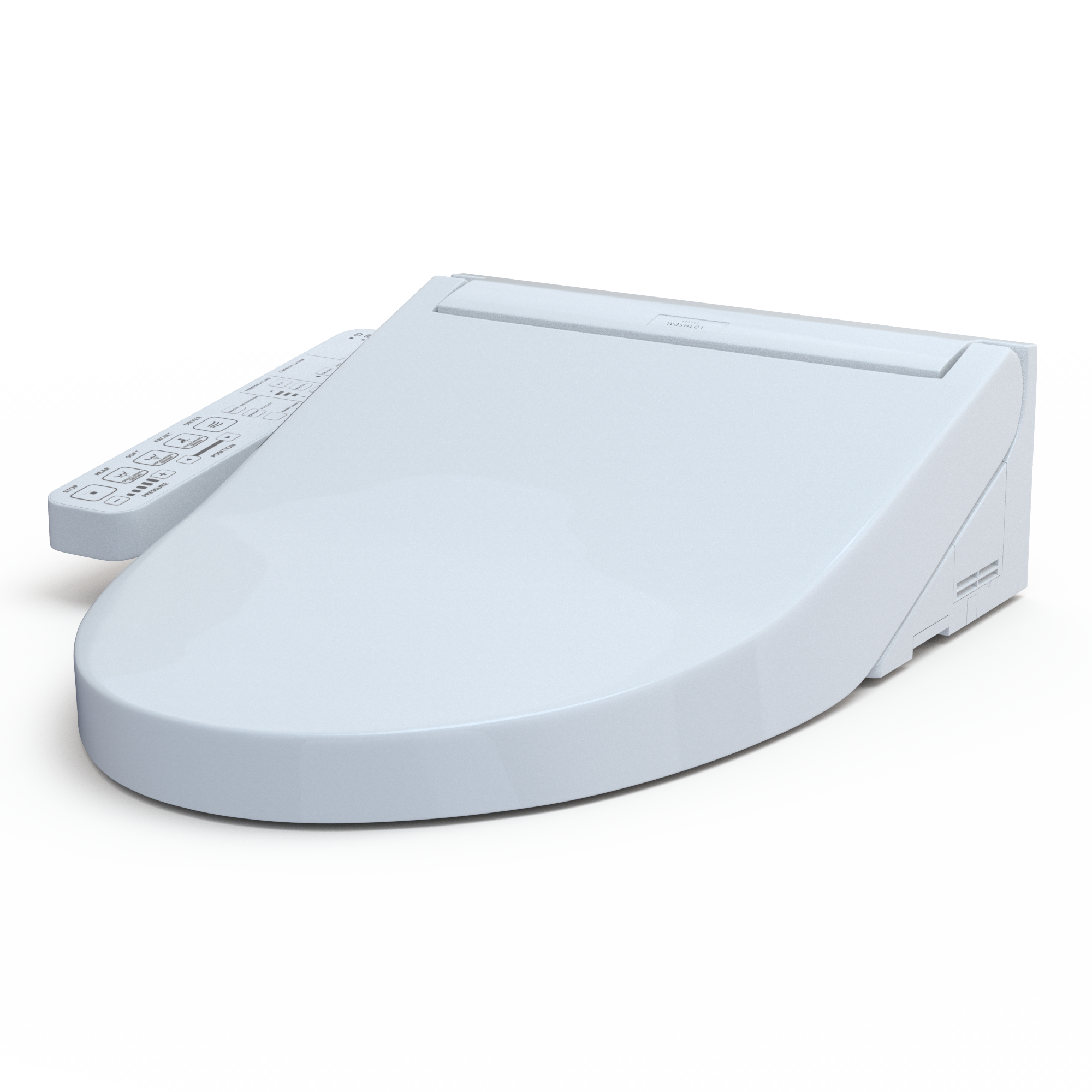 Alternate Image for TOTO WASHLET C2 Electronic Bidet Toilet Seat with PREMIST and EWATER+ Wand Cleaning, Elongated, Cotton White, Plastic, SW3074#01