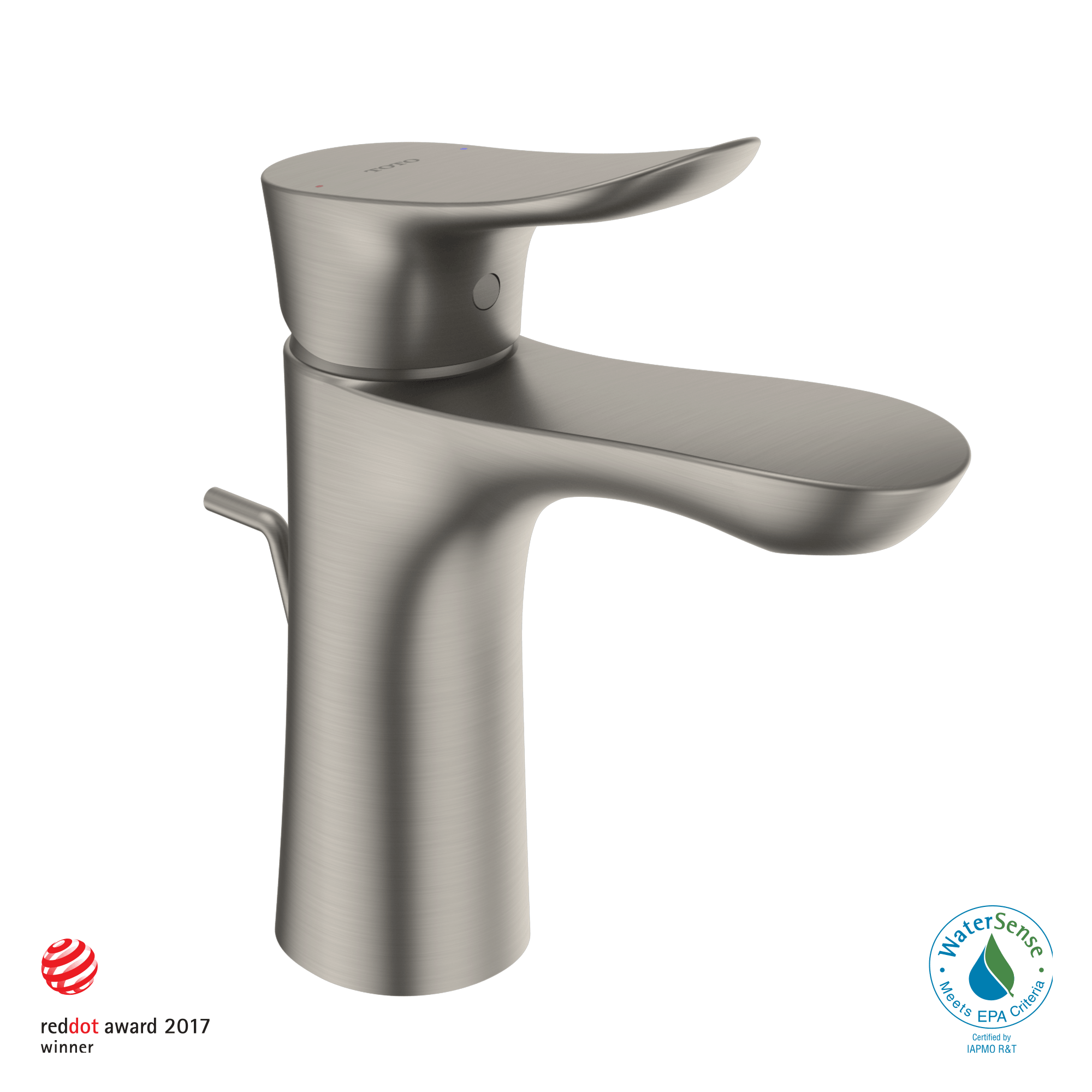 Alternate Image for TOTO GO Series 1.2 GPM Single Handle Bathroom Sink Faucet with COMFORT GLIDE Technology and Drain Assembly, Brushed Nickel, Brass, TLG01301U#BN