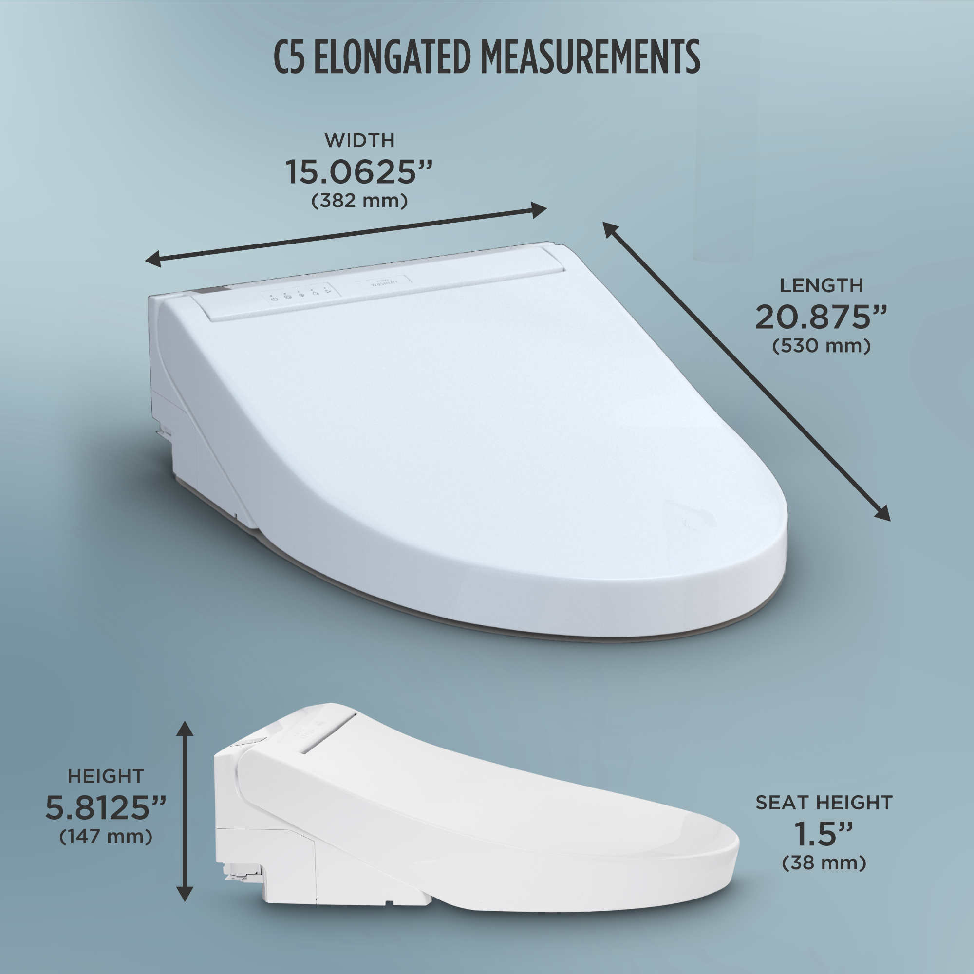 Alternate Image for TOTO WASHLET C5 Electronic Bidet Toilet Seat with PREMIST and EWATER+ Wand Cleaning, Elongated, Sedona Beige, Plastic, SW3084#12