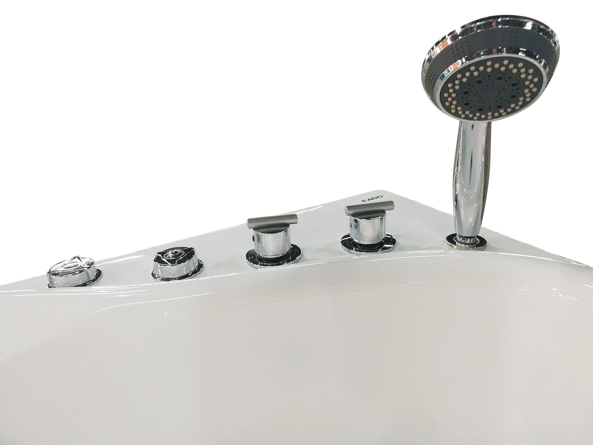 Alternate Image for Eago 57" Acrylic Corner Oval Bathtub, White, AM175-R