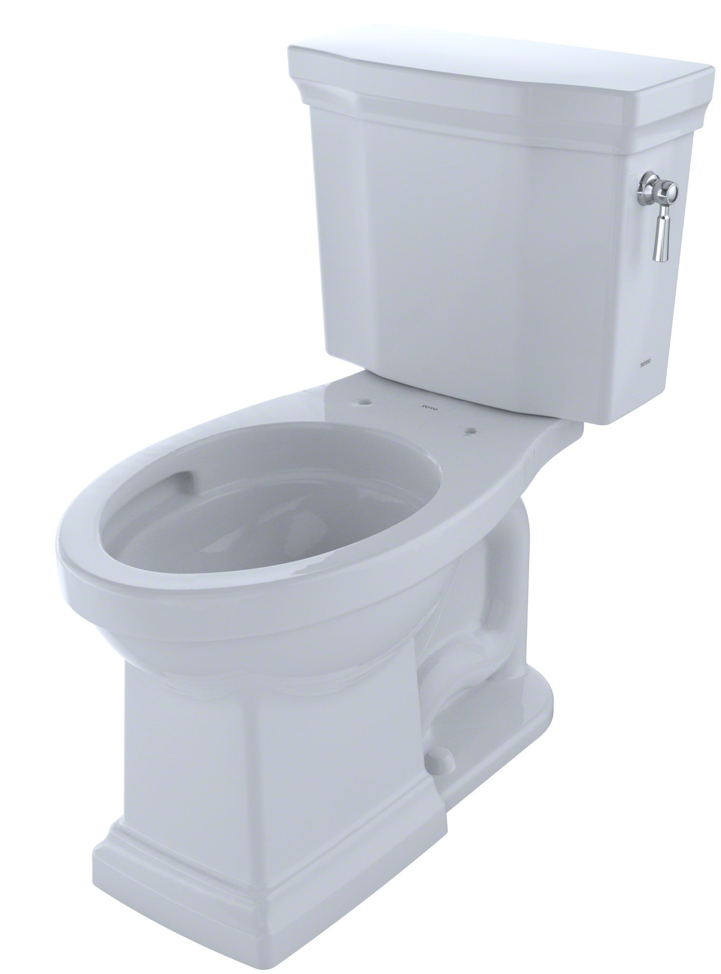TOTO Promenade II 1G Two-Piece Elongated 1.0 GPF Universal Height Toilet with CEFIONTECT and Right-Hand Trip Lever, Cotton White, Vitreous China, CST404CUFRG#01