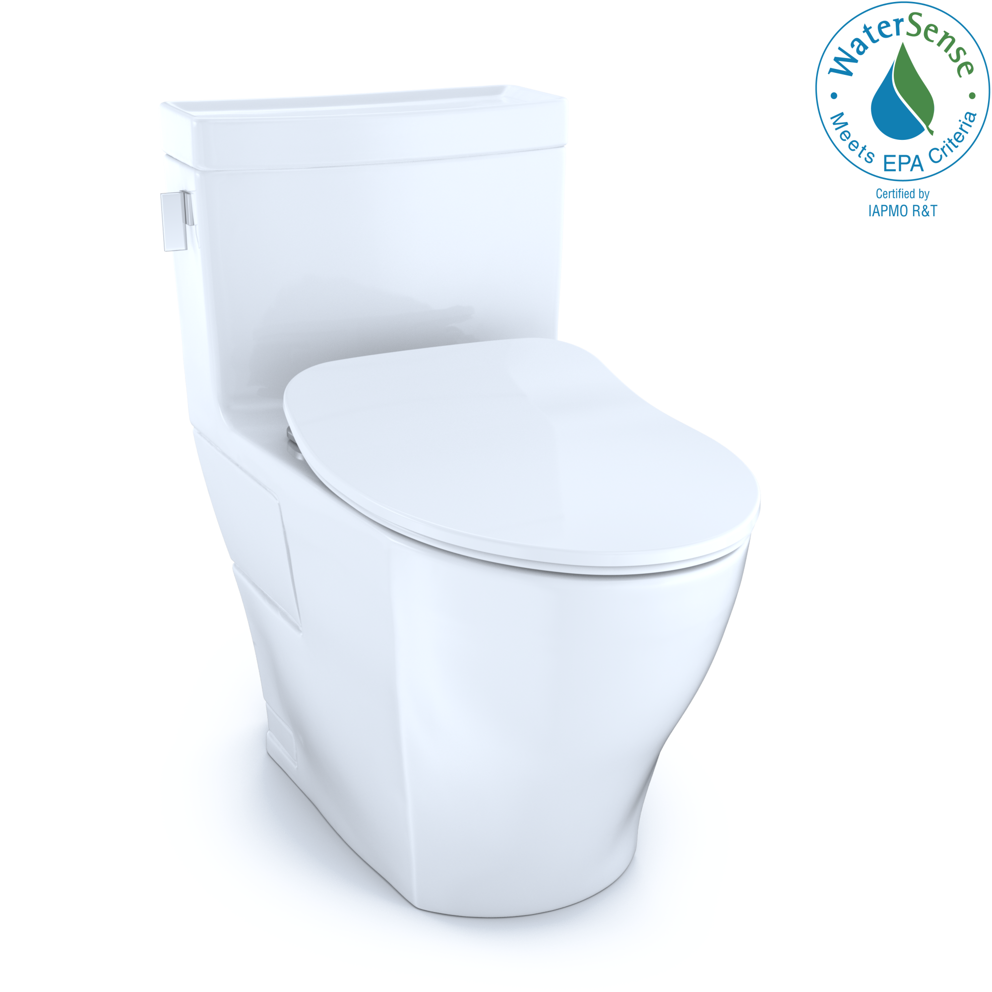 Alternate Image for TOTO Legato One-Piece Elongated 1.28 GPF Toilet with CEFIONTECT and SoftClose Seat, WASHLET+ Ready, Cotton White, Vitreous China, MS624234CEFG#01