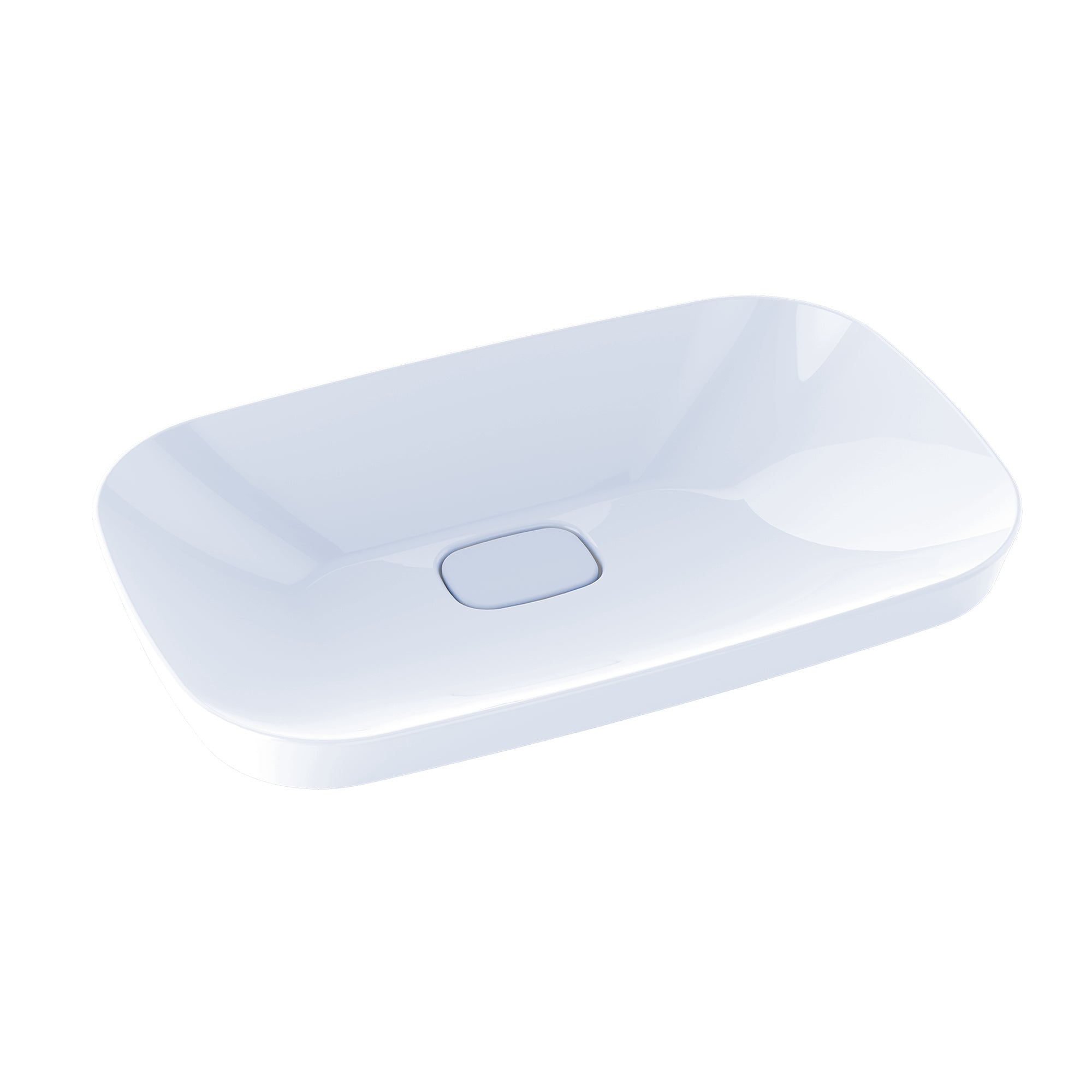 Alternate Image for TOTO Neorest Kiwami Rectangular Semi-Recessed Fireclay Vessel Bathroom Sink with CEFIONTECT, Cotton White, Fired Clay, LT995G#01