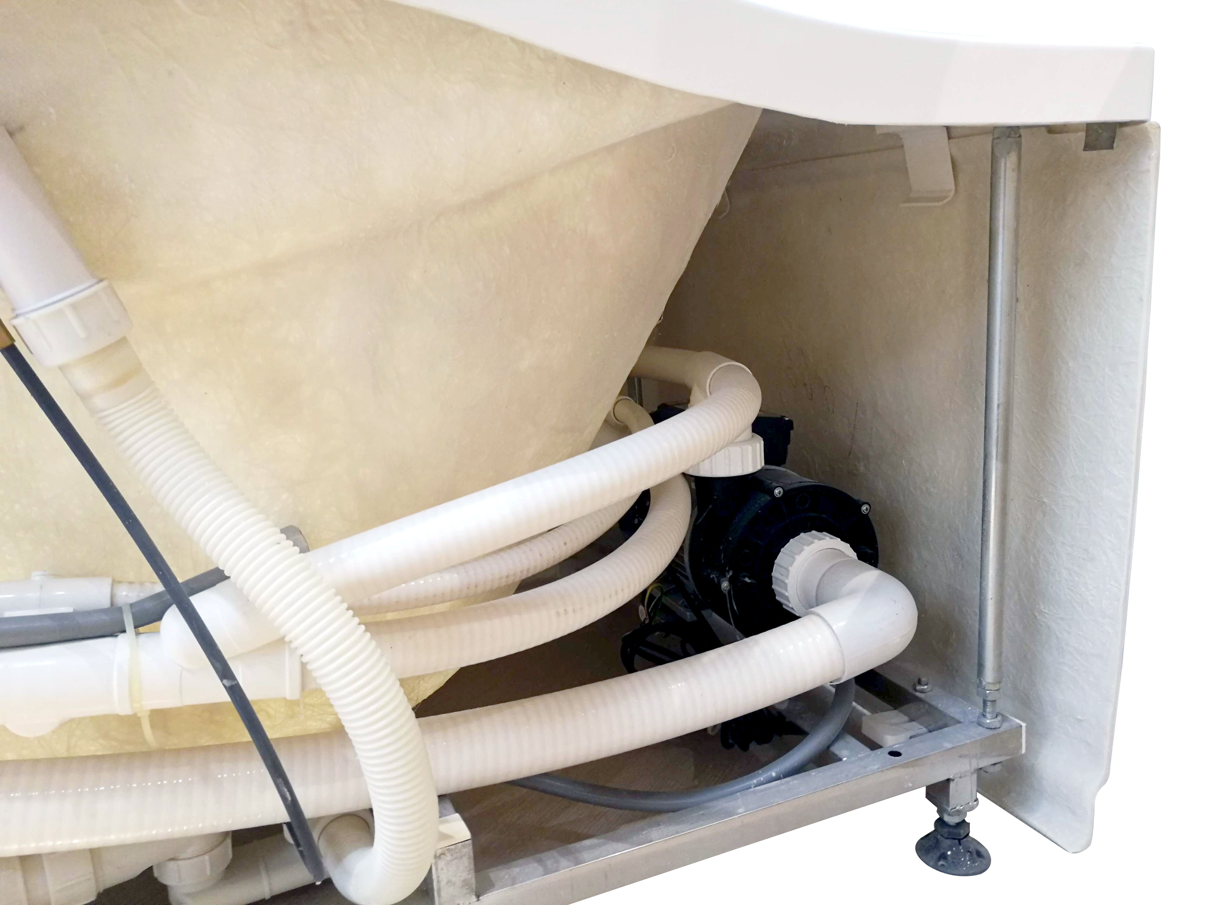 Alternate Image for Eago 71" Acrylic Corner Rectangle Bathtub with Fixtures, White, AM189ETL-R