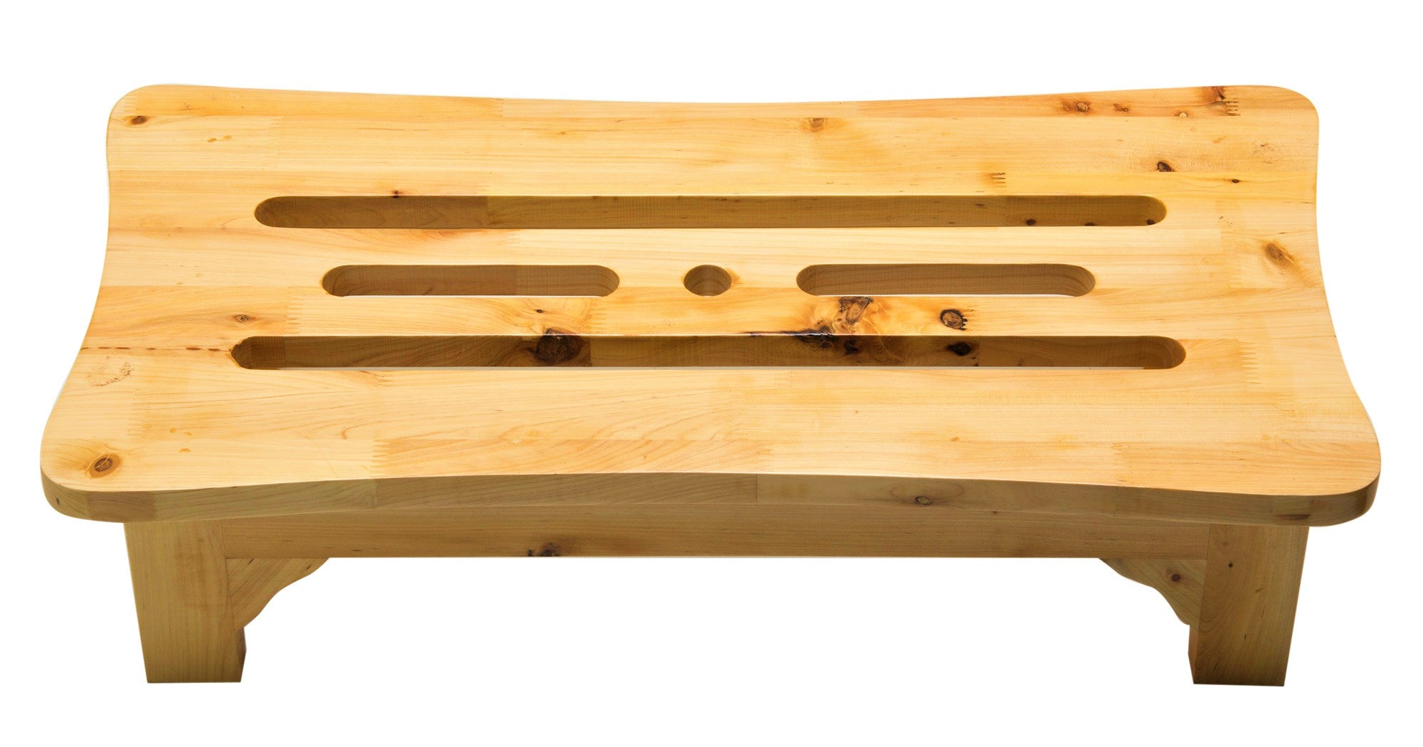Alternate Image for ALFI brand Cedar Wood, Natural Wood, AB4408 24'' Wooden Stool for your Wooden Tub
