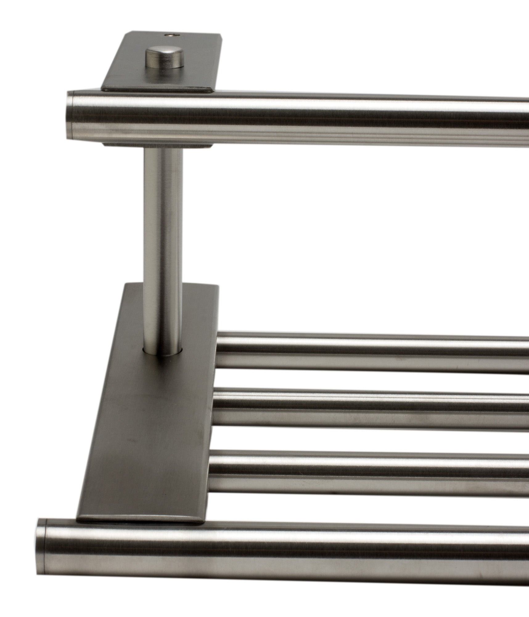 Alternate Image for ALFI brand AB9564-BN Brushed Nickel 26 inch Towel Bar & Shelf Bathroom Accessory, Brass