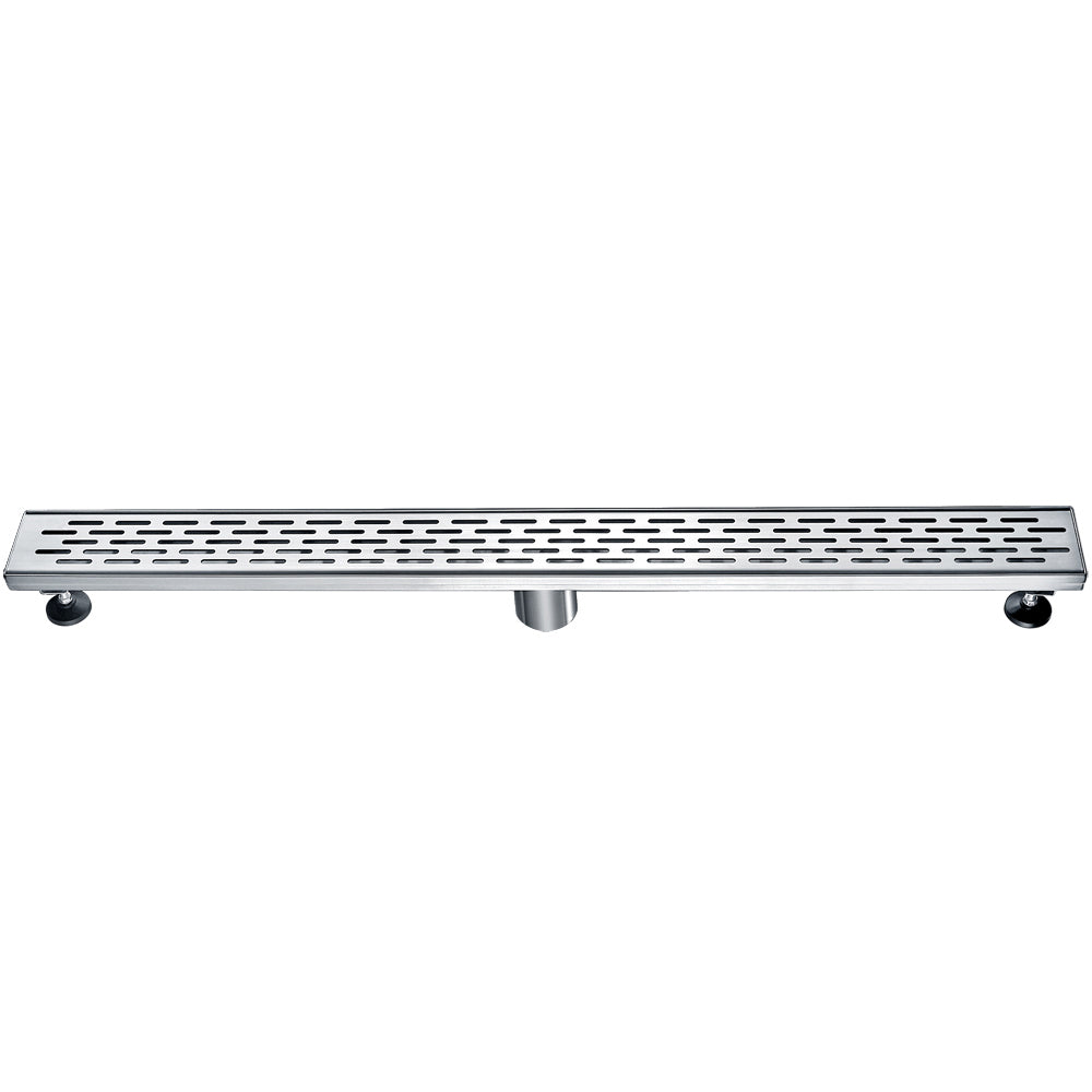 Alternate Image for ALFI brand ABLD32C 32" Modern Stainless Steel Linear Shower Drain with Groove Holes, ABLD32C-BSS