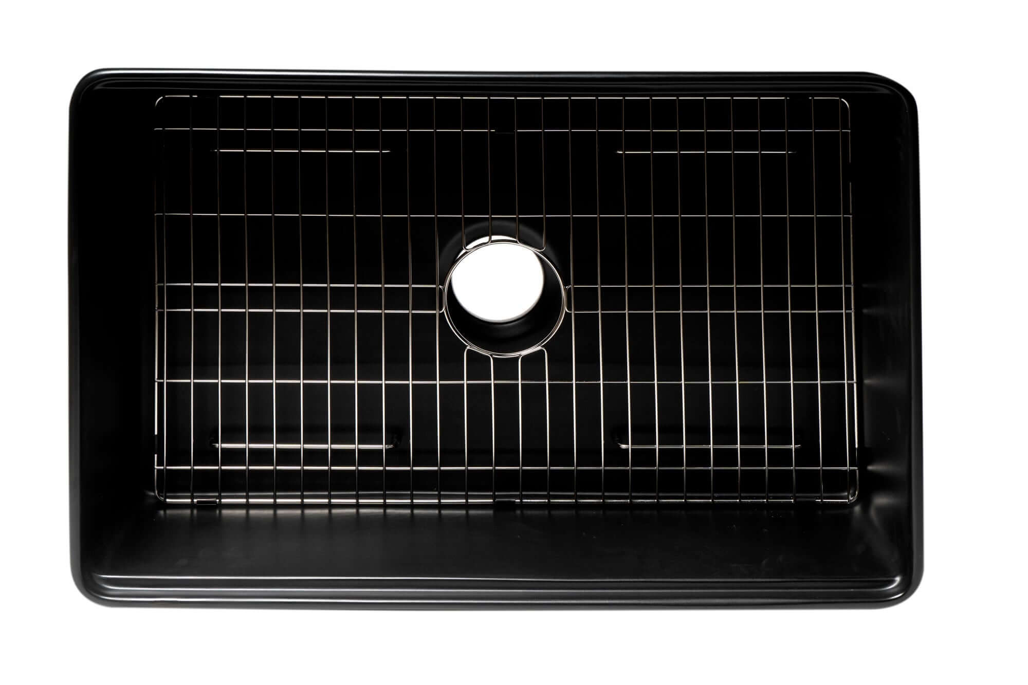 Alternate Image for ALFI brand 30" Fireclay Workstation Farmhouse Step Rim Sink with Accessories, Black Matte, No Faucet Hole, ABFS3020-BM