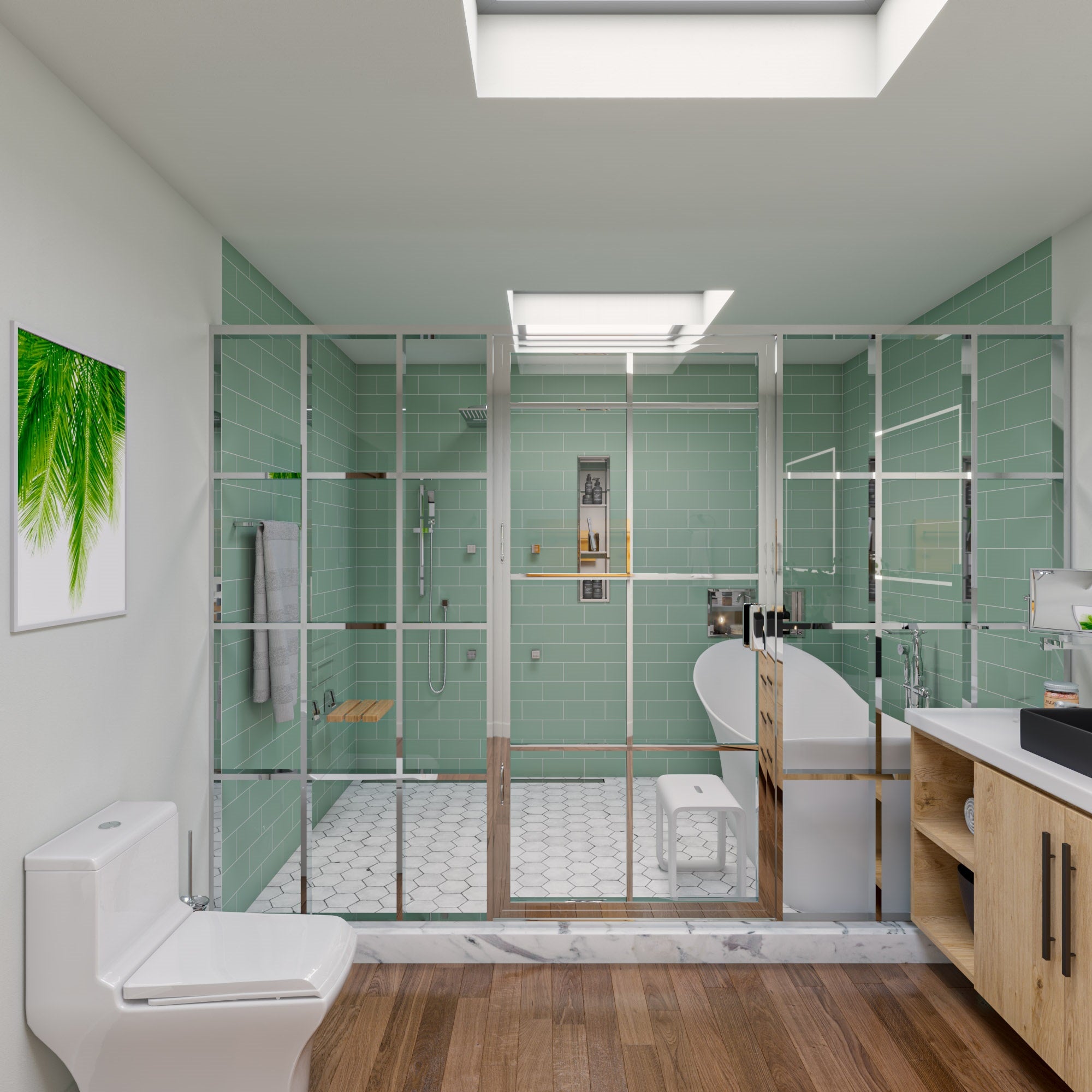 Alternate Image for EAGO Porcelain, White, TB356 Dual Flush One Piece High-Efficiency Low Flush Ceramic Toilet
