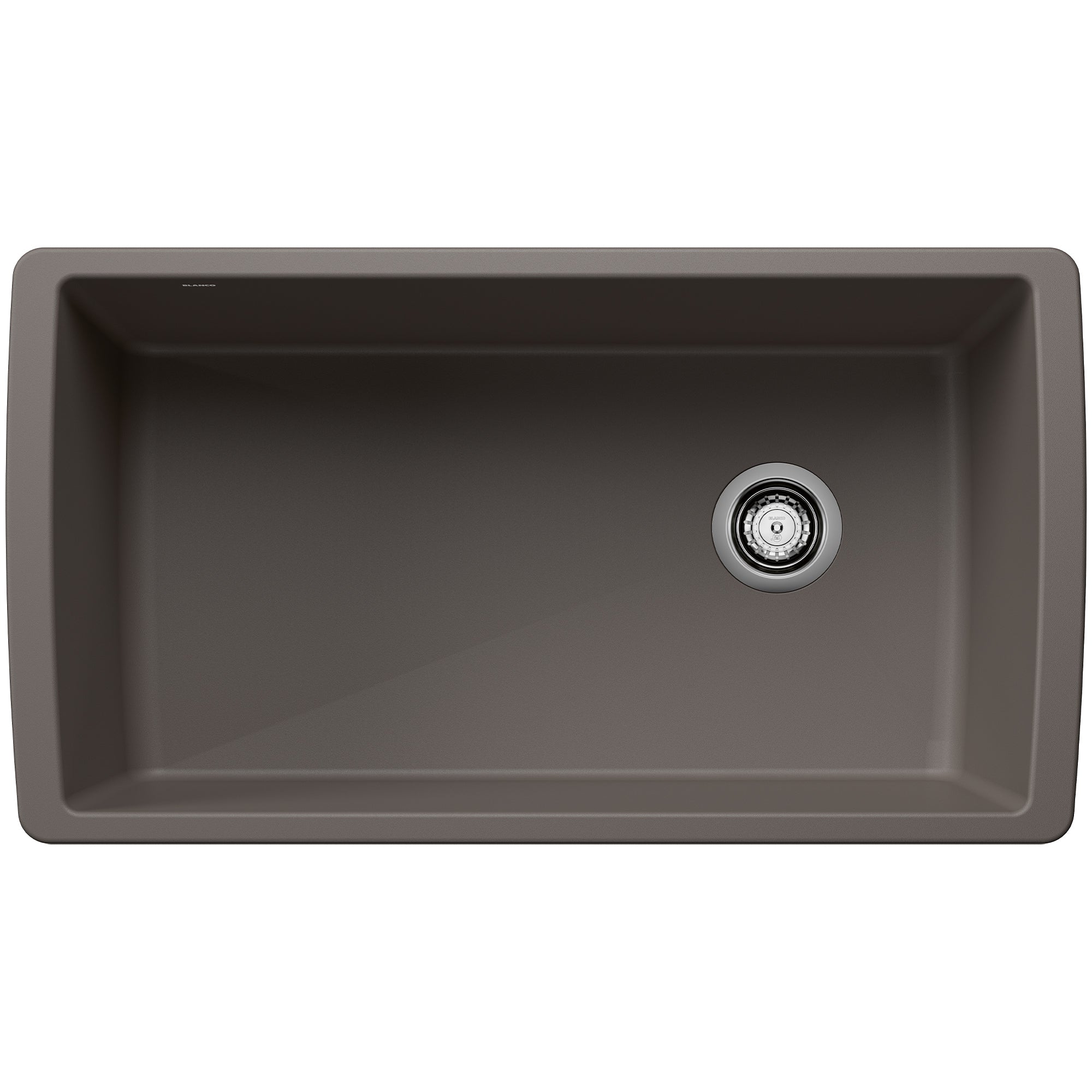 Blanco Diamond 34" Undermount Silgranit Kitchen Sink, Volcano Gray, No Faucet Hole, 443108