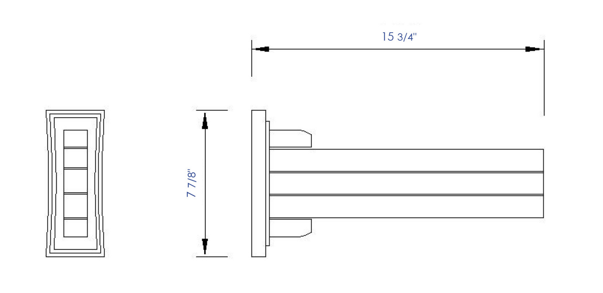 Alternative View of ALFI brand AB5506 16" Triple Rack Wooden Towel Bar Bathroom Accessory, Rubber Wood, Natural Wood
