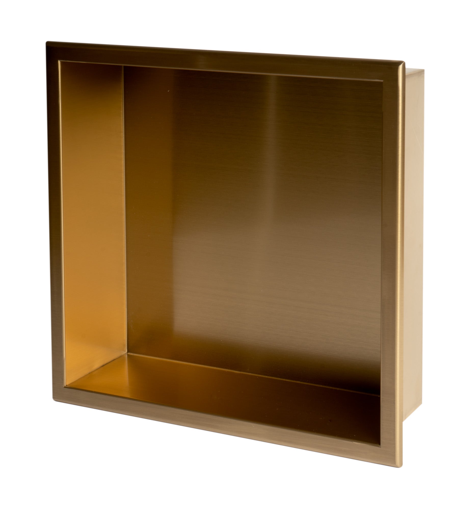 Alternate Image for ALFI brand ABNP1616-BG 16" x 16" Brushed Gold PVD Steel Square Single Shelf Shower Niche, Stainless Steel, 20 Gauge