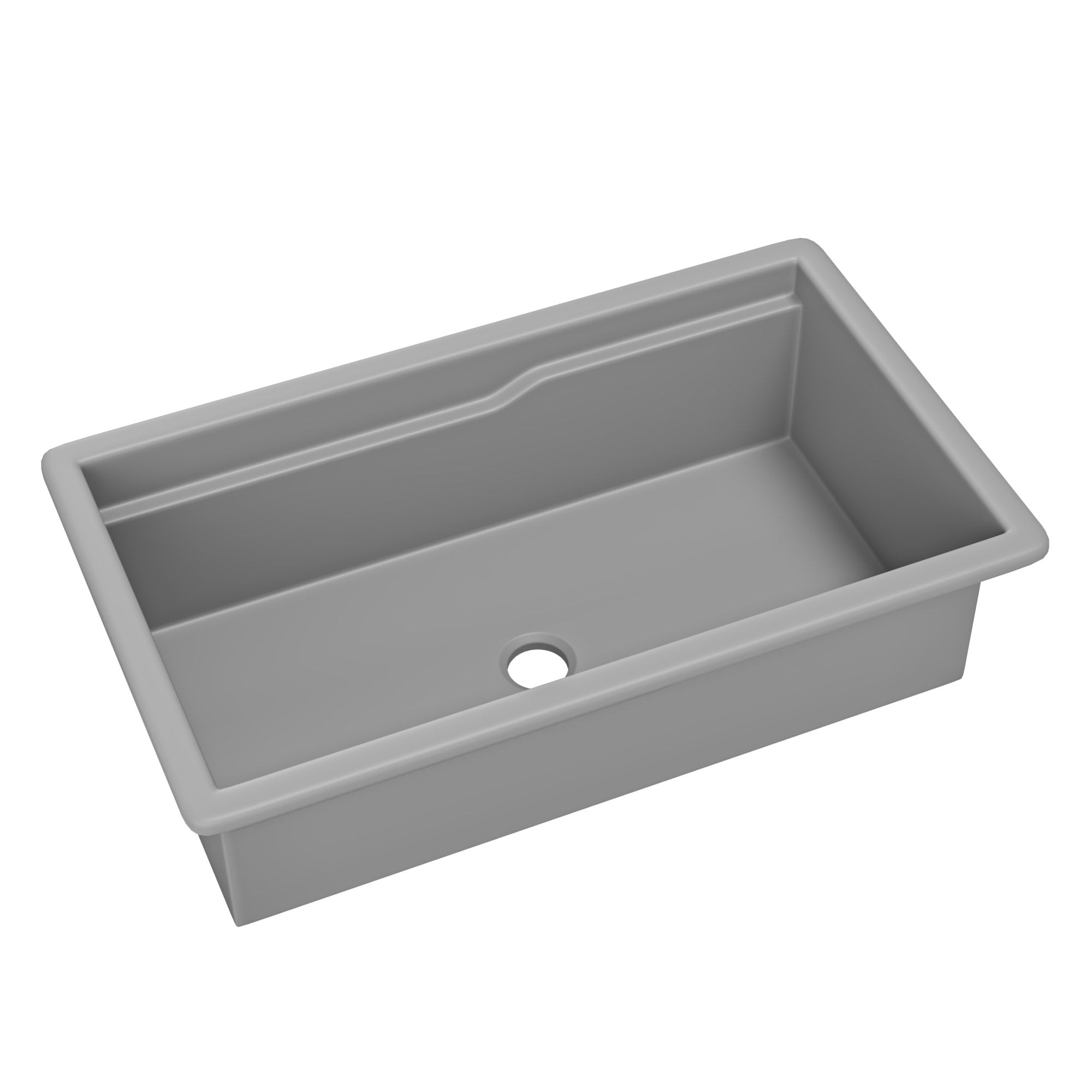 ALFI brand 32 fireclay workstation farmhouse step rim sink gray matte product image