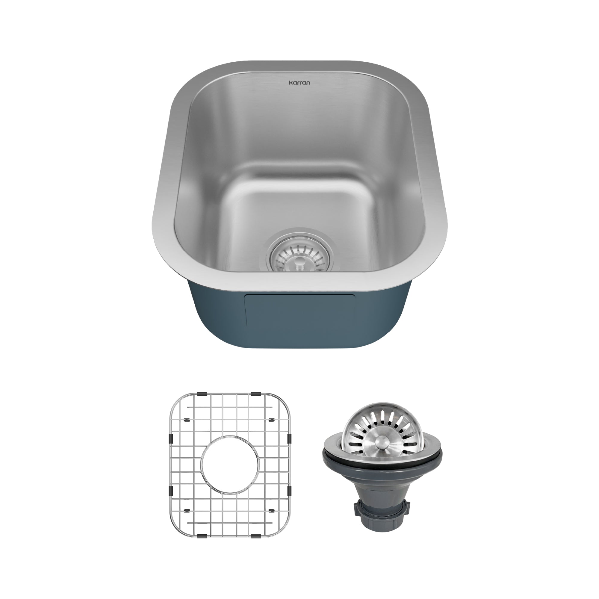 Karran Profile 15" Undermount Stainless Steel Kitchen Sink, PU59-PK1