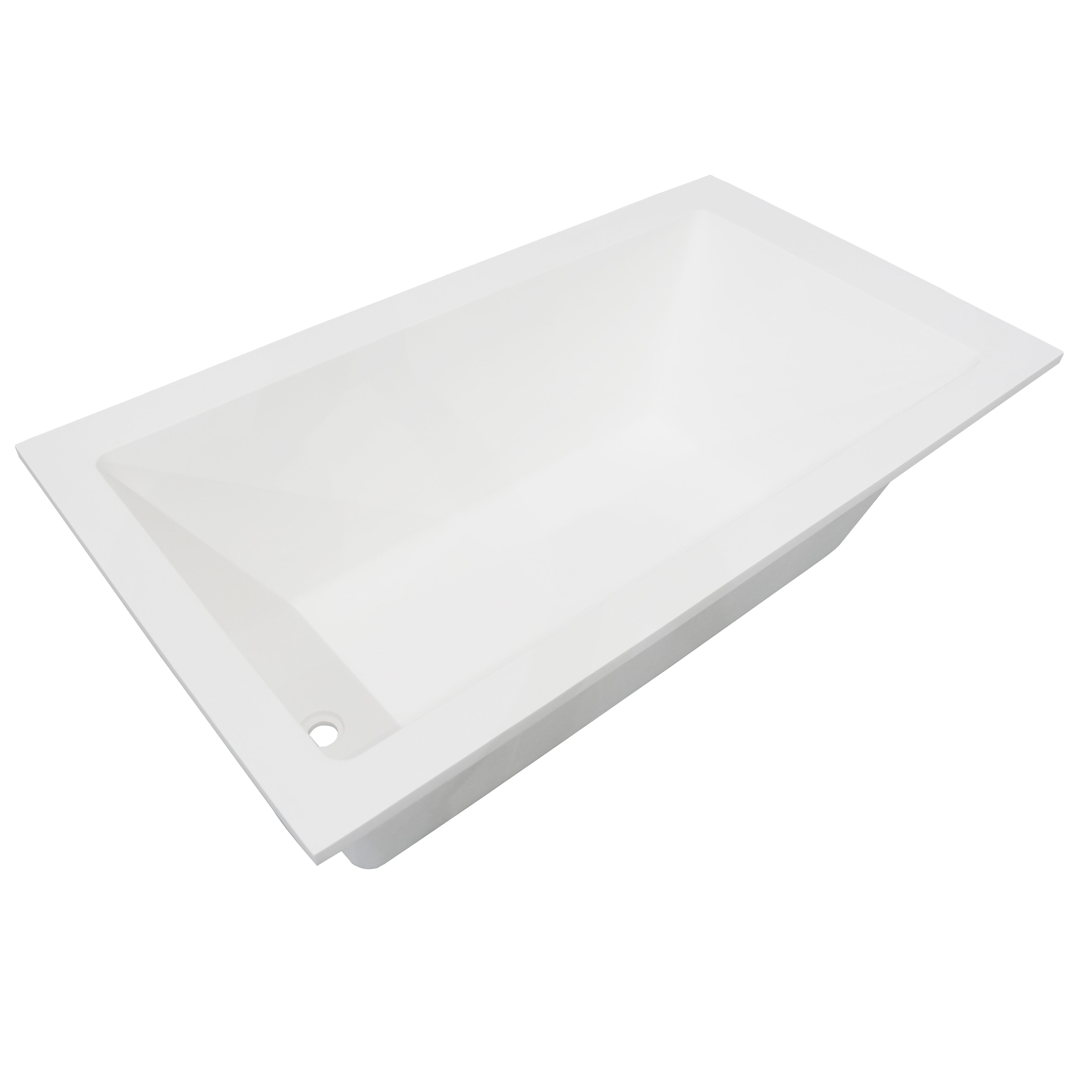 ALFI brand 60 resin square bathtub white matte product image