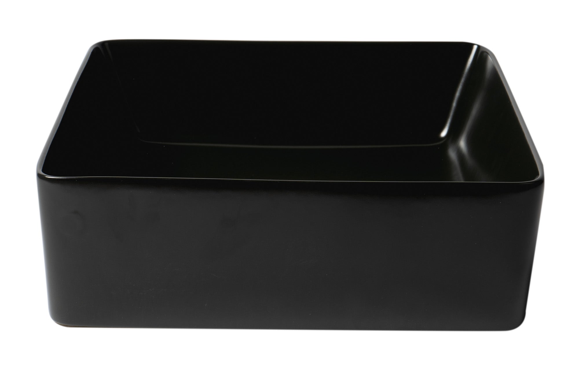 Alternate Image for ALFI brand 15.13" x 15.13" Square Above Mount Porcelain Bathroom Sink, Black Matte, No Faucet Hole, ABC903-BM