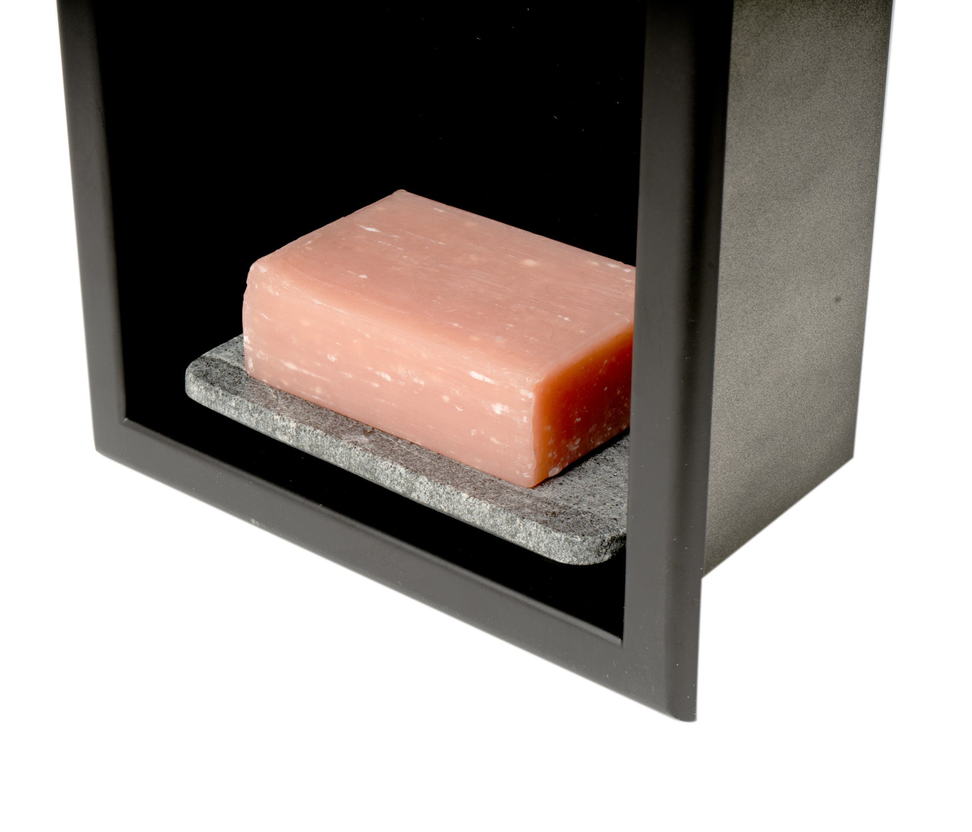 Alternate Image for ALFI brand ABNC0836-BLA 8" x 36" Black Matte Stainless Steel Vertical Triple Shelf Bath Shower Niche, 20 Gauge