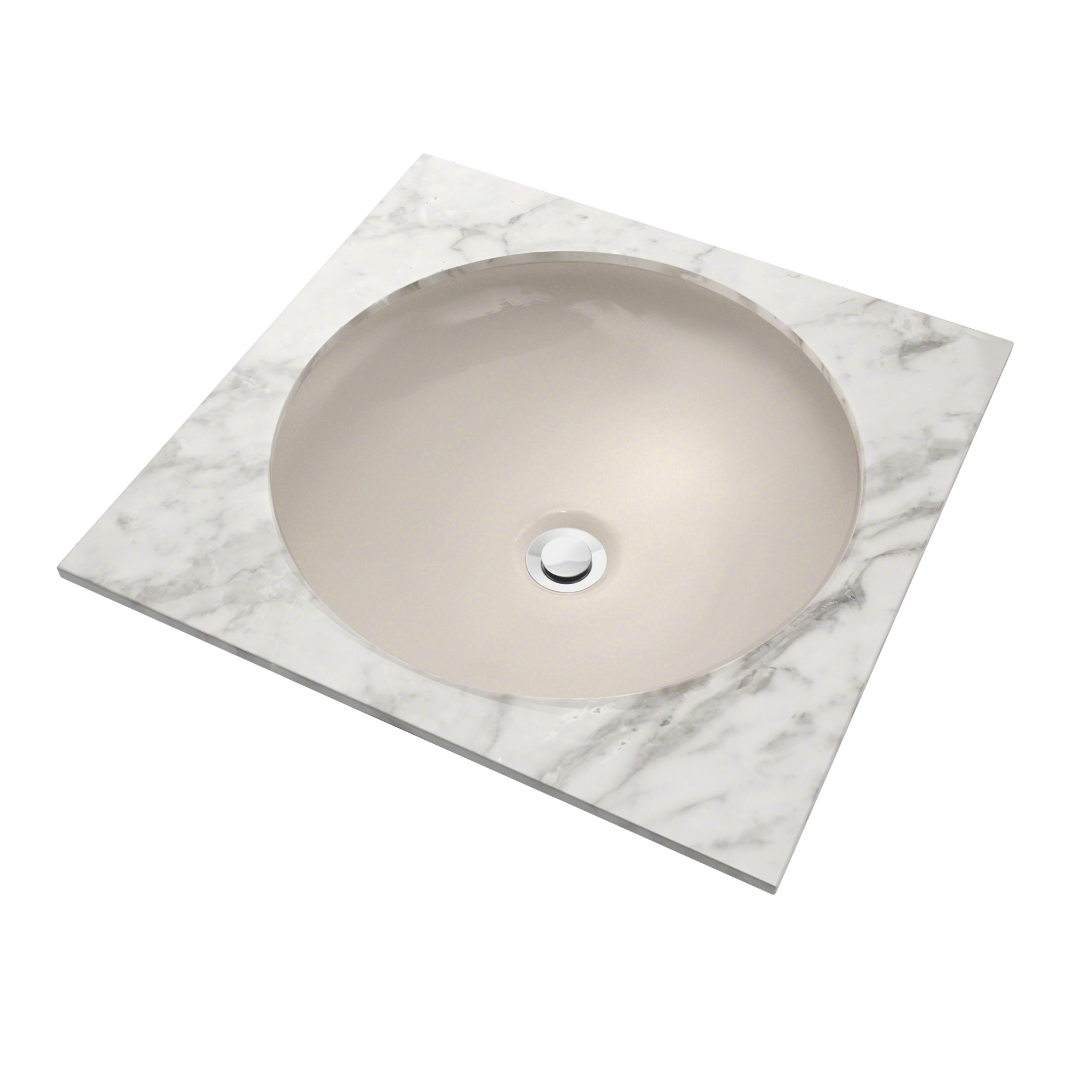 Alternate Image for TOTO Curva Round Undermount Bathroom Sink, Sedona Beige, Vitreous China, LT183#12