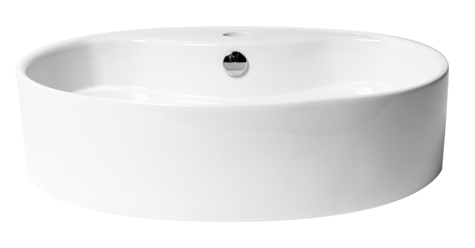 Alternate Image for ALFI brand 22" x 18.13" Oval Above Mount Porcelain Bathroom Sink, White, 1 Faucet Hole, ABC910
