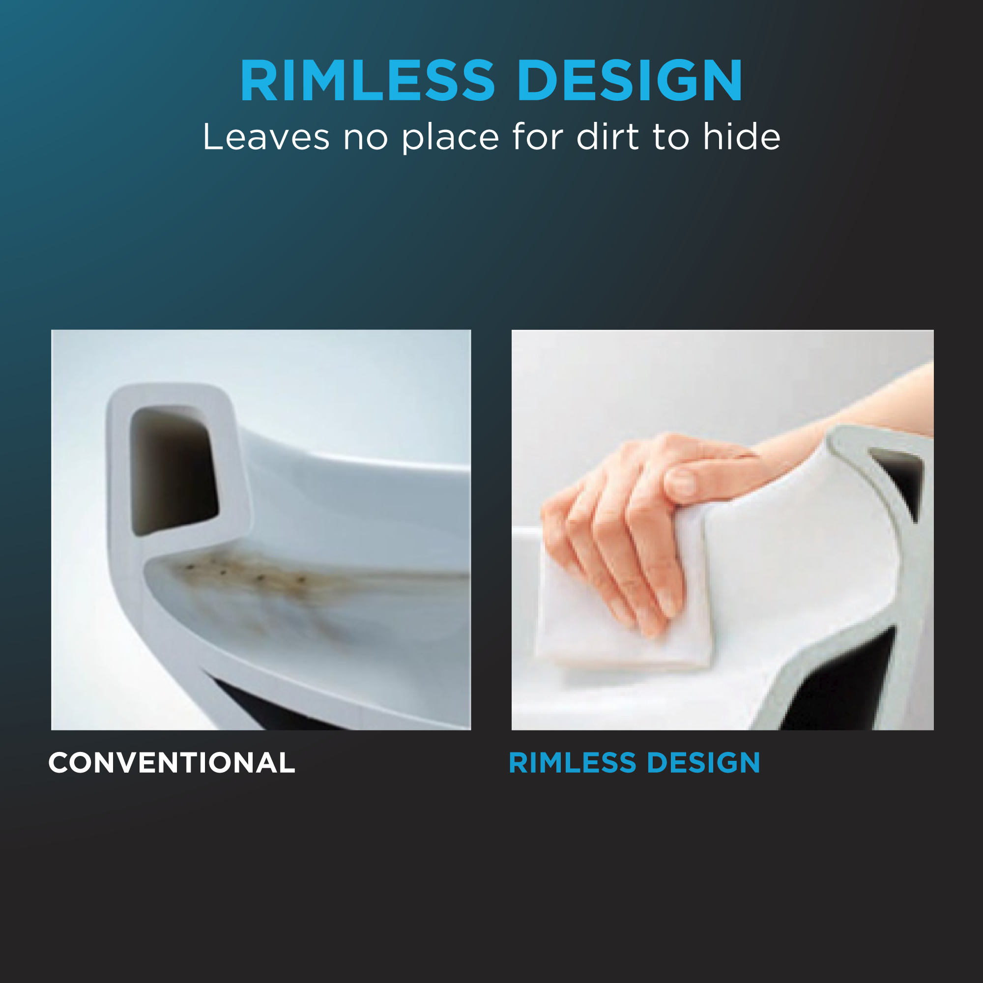 Alternate Image for TOTO Drake Two-Piece Elongated 1.6 GPF TORNADO FLUSH Toilet with CEFIONTECT and SoftClose Seat, WASHLET+ Ready, Cotton White, Vitreous China, MS776124CSG#01