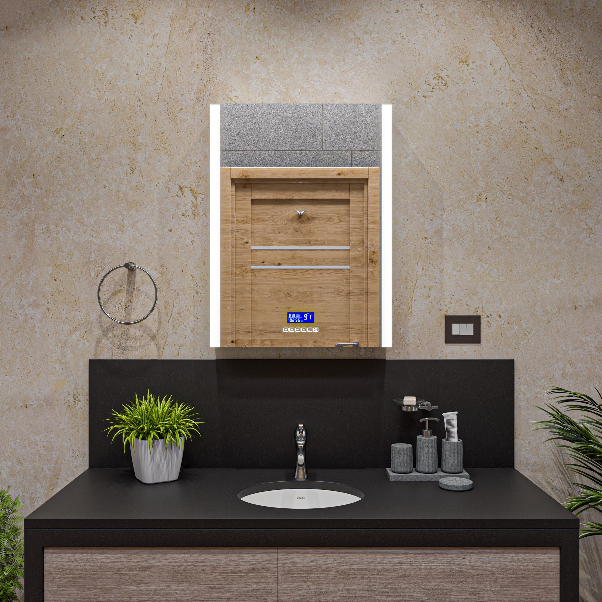 Alternate Image for Eago 17.75" x 15" Oval Under Mount Porcelain Bathroom Sink, White, No Faucet Hole, BC224