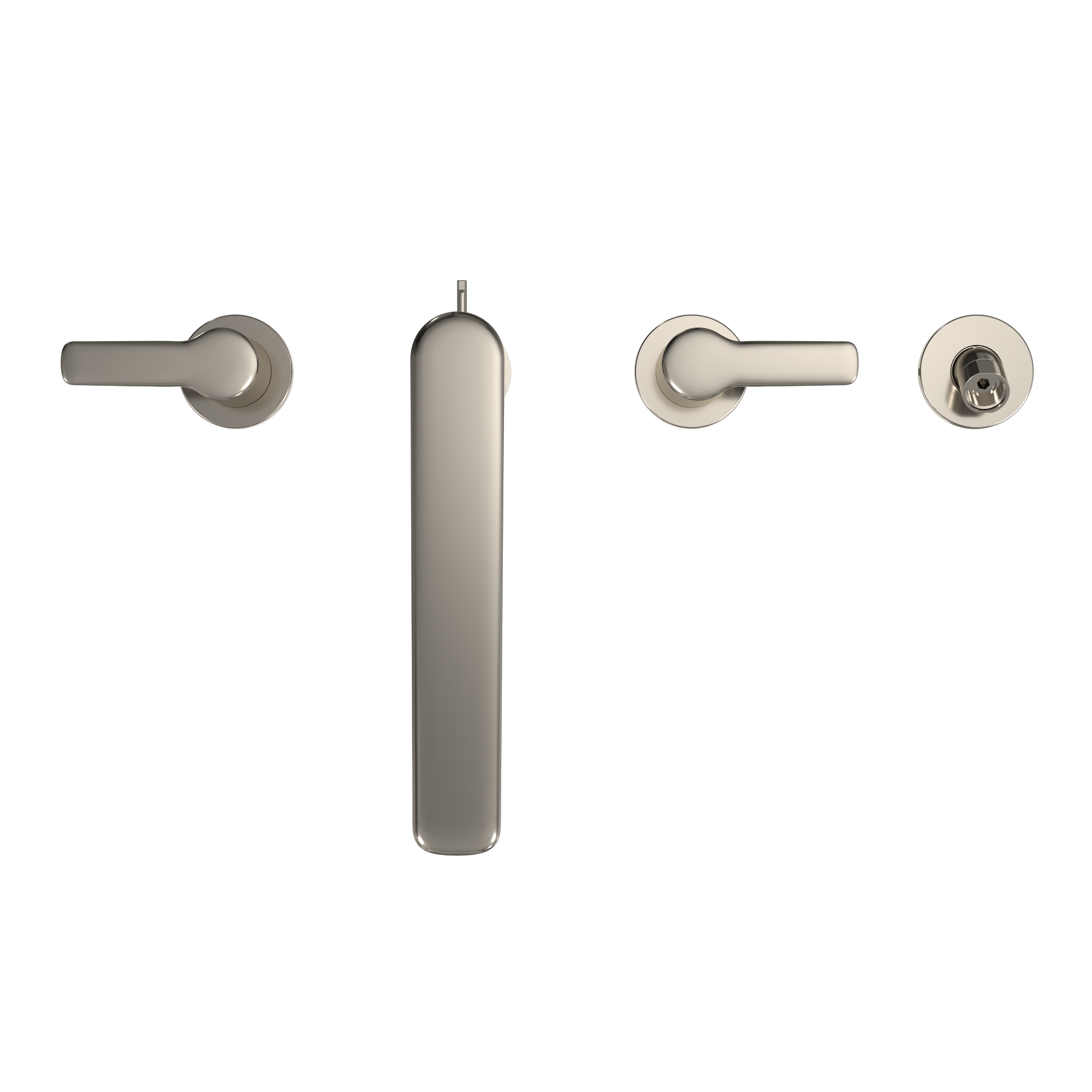 Alternate Image for TOTO GS Four-hole Deck-Mount Roman Tub Filler Trim with Handshower, Polished Nickel, Brass, TBG03202U#PN
