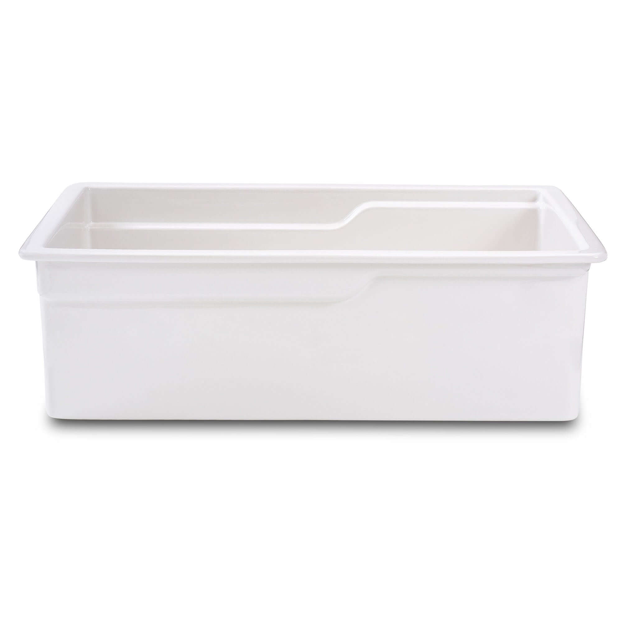 ALFI brand 32 fireclay workstation farmhouse step rim sink white product image