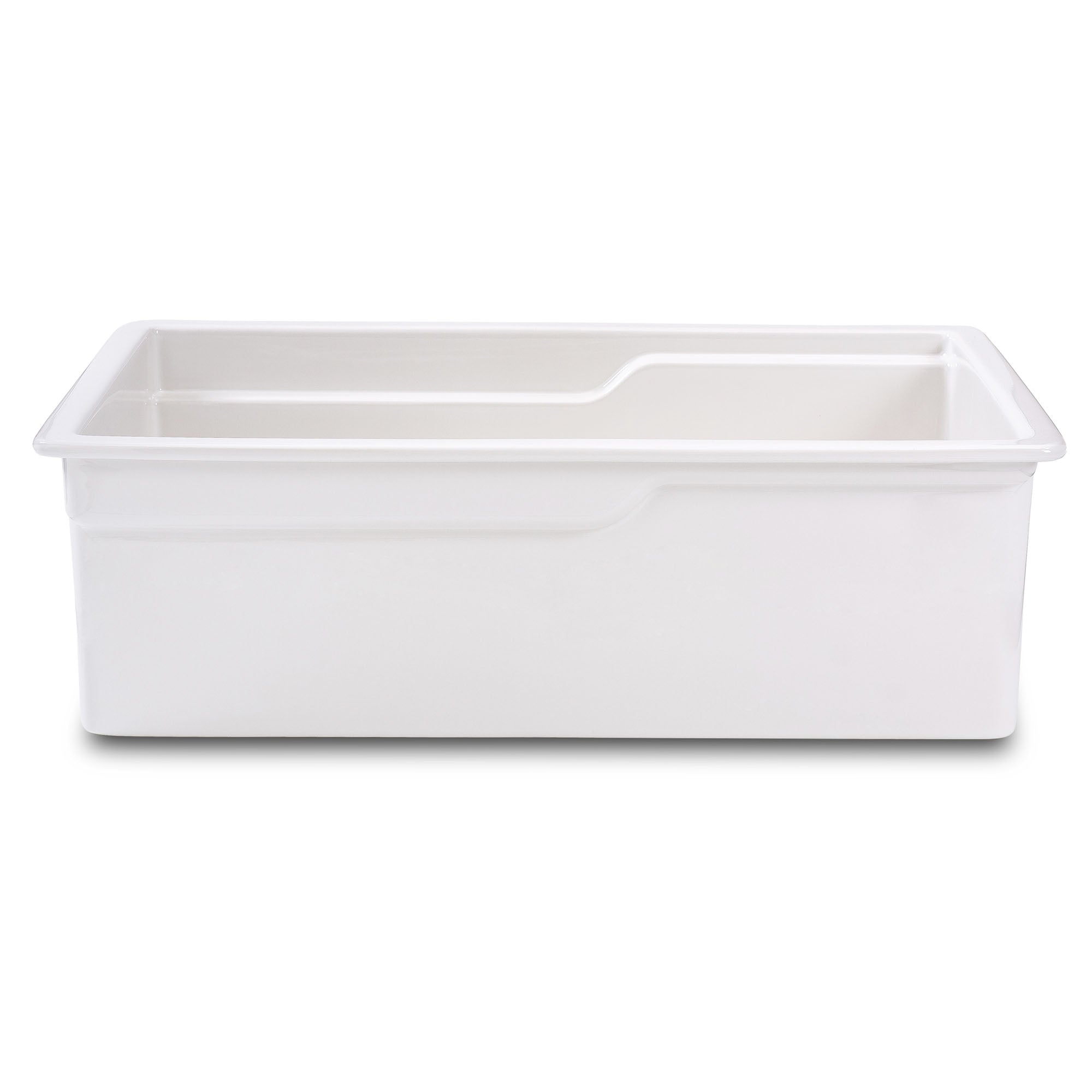 ALFI brand 32 fireclay workstation farmhouse step rim sink white product image