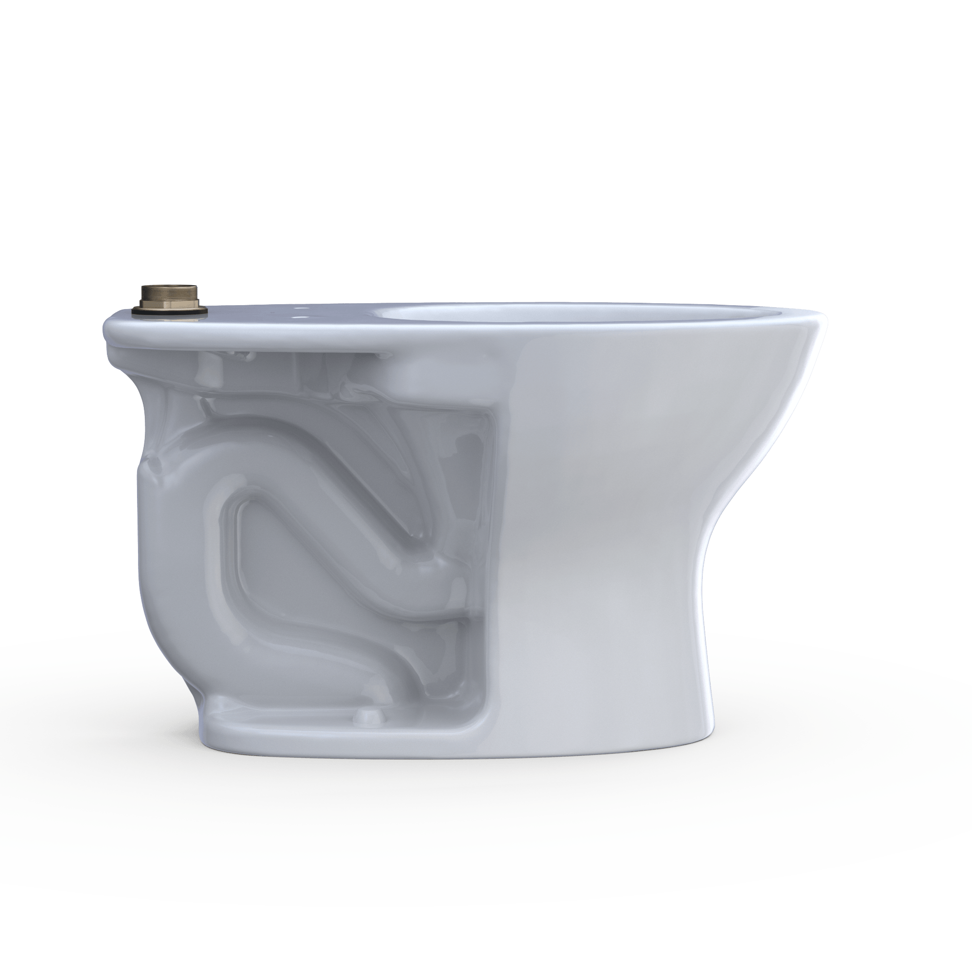 Alternate Image for TOTO TORNADO FLUSH Commercial Flushometer Floor-Mounted Universal Height Toilet with CEFIONTECT, ADA Compliant, Elongated, Cotton White, Vitreous China, CT725CUFG#01