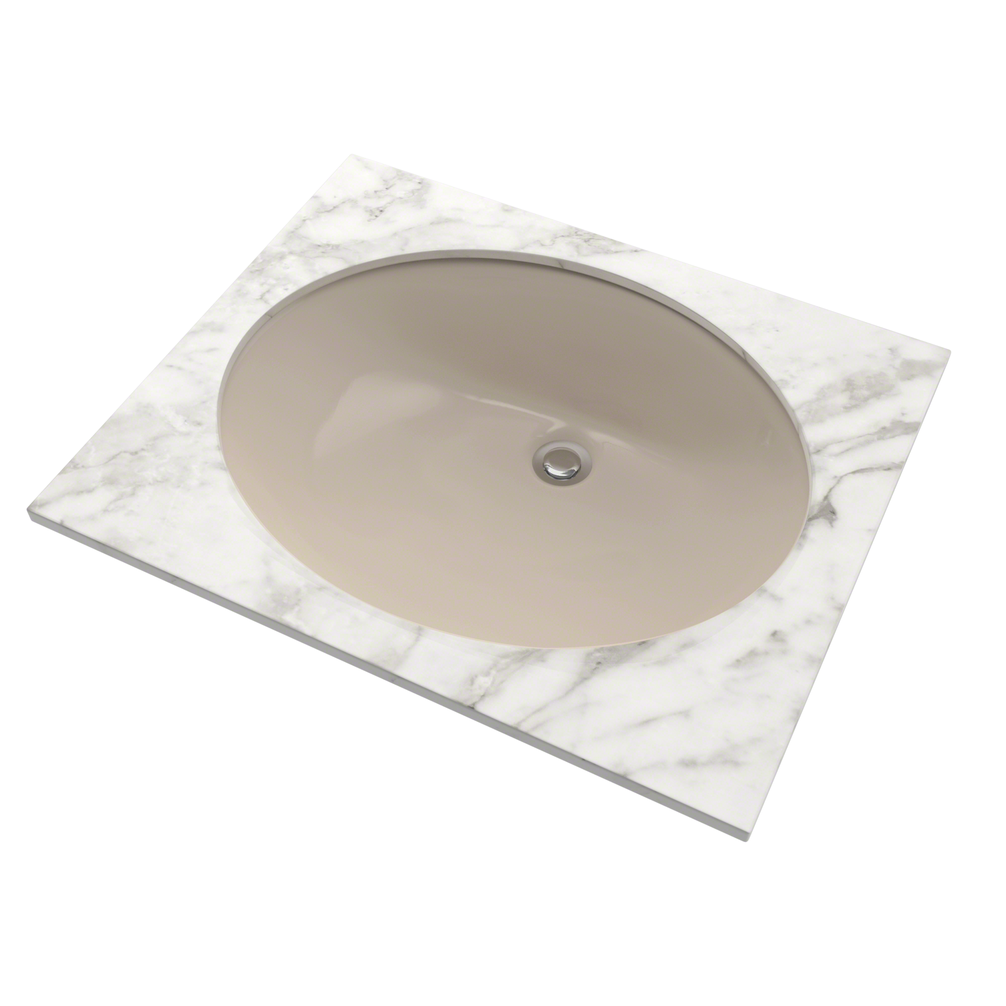 Alternate Image for TOTO Rendezvous Oval Undermount Bathroom Sink with CEFIONTECT, Bone, Vitreous China, LT579G#03