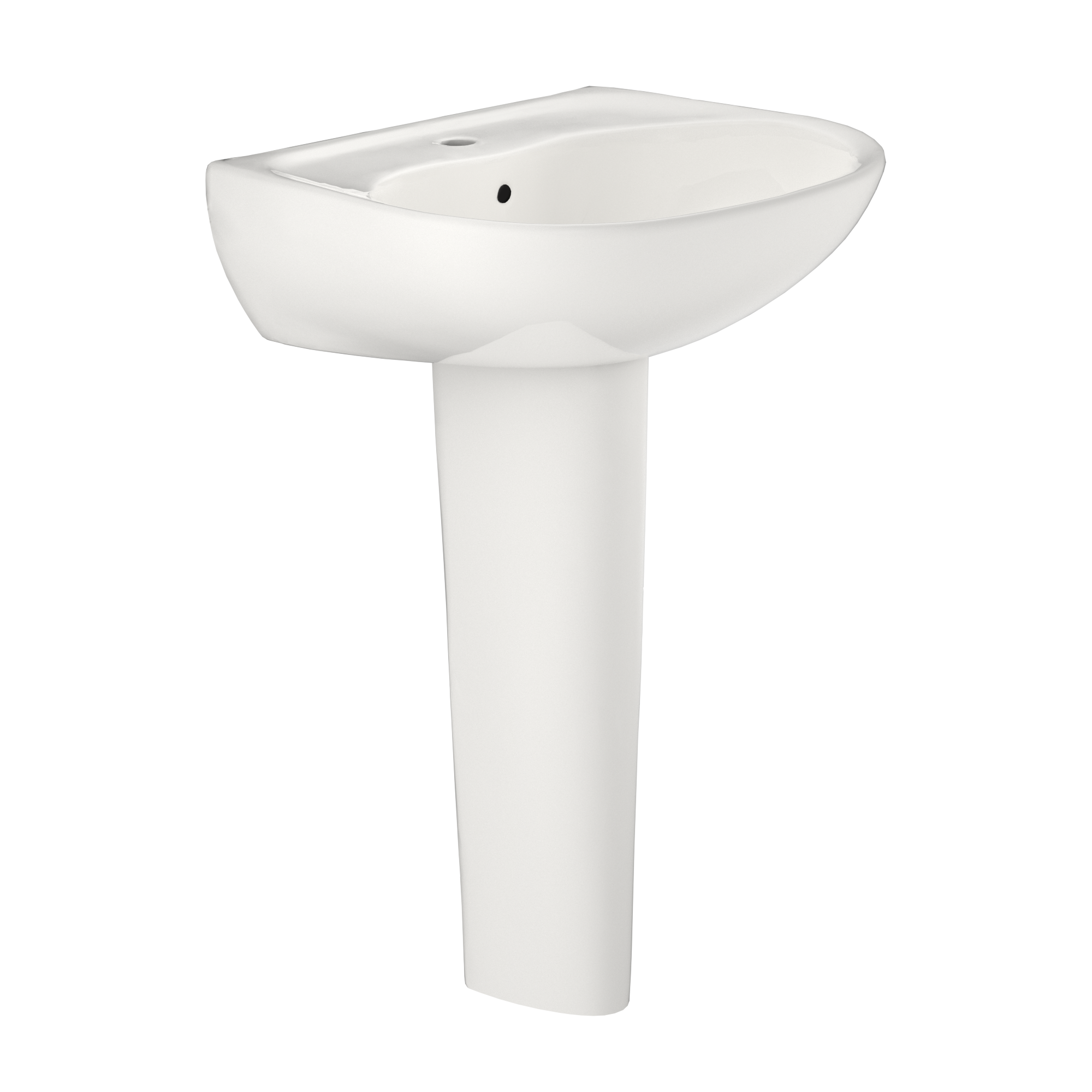 TOTO Supreme Oval Basin Pedestal Bathroom Sink with CeFiONtect for Single Hole Faucets, Colonial White, Vitreous China, LPT241G#11