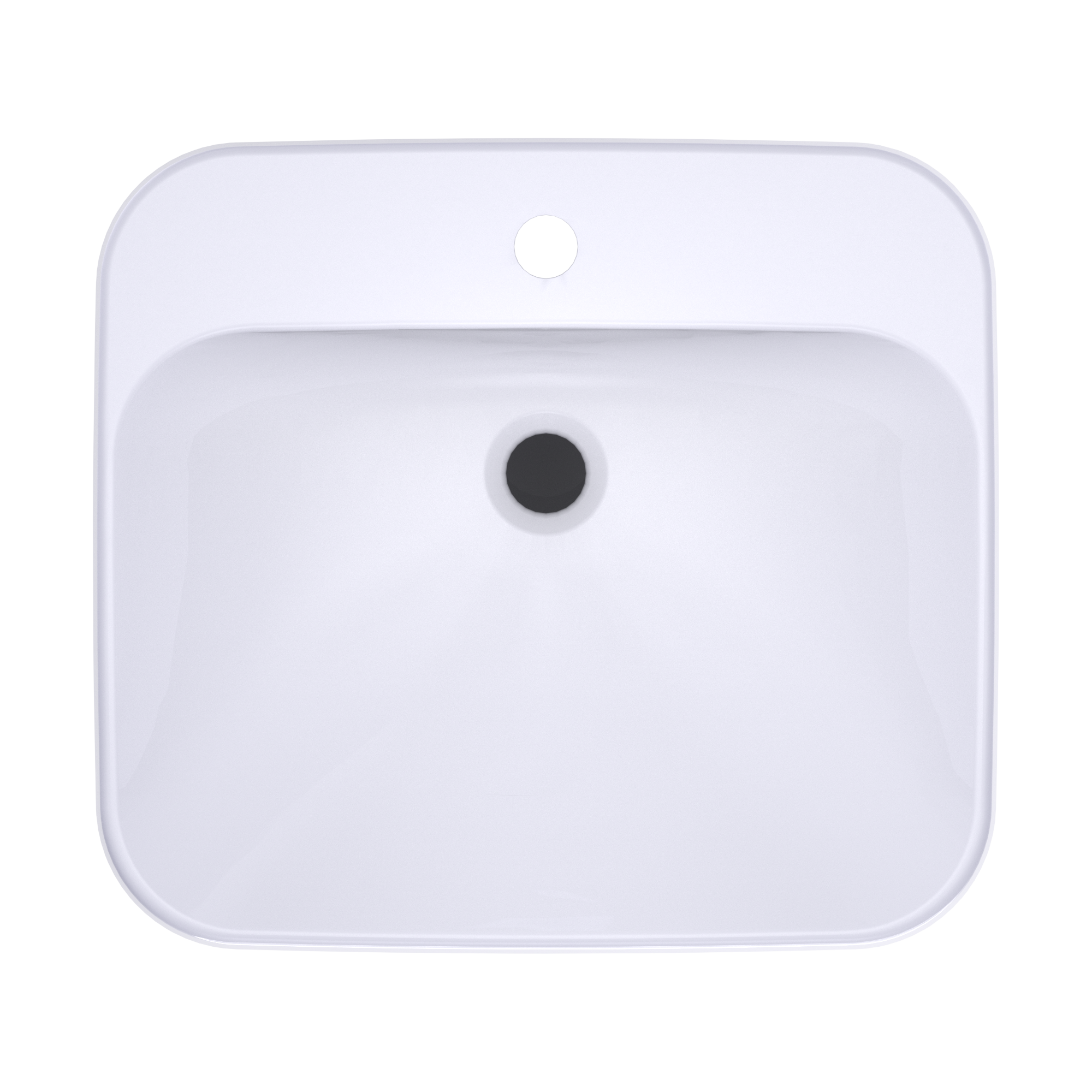 TOTO Arvina Rectangular 20" Vessel Bathroom Sink with CEFIONTECT for Single Hole Faucets, Cotton White, Vitreous China, LT415G#01