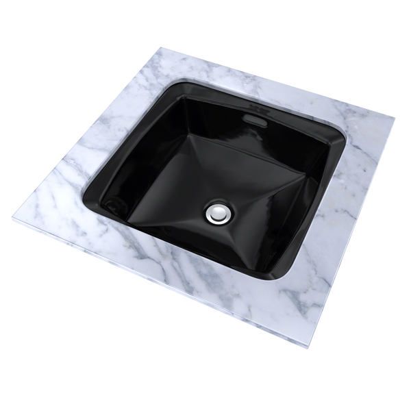TOTO Connelly Square Undermount Bathroom Sink, Ebony, Vitreous China,