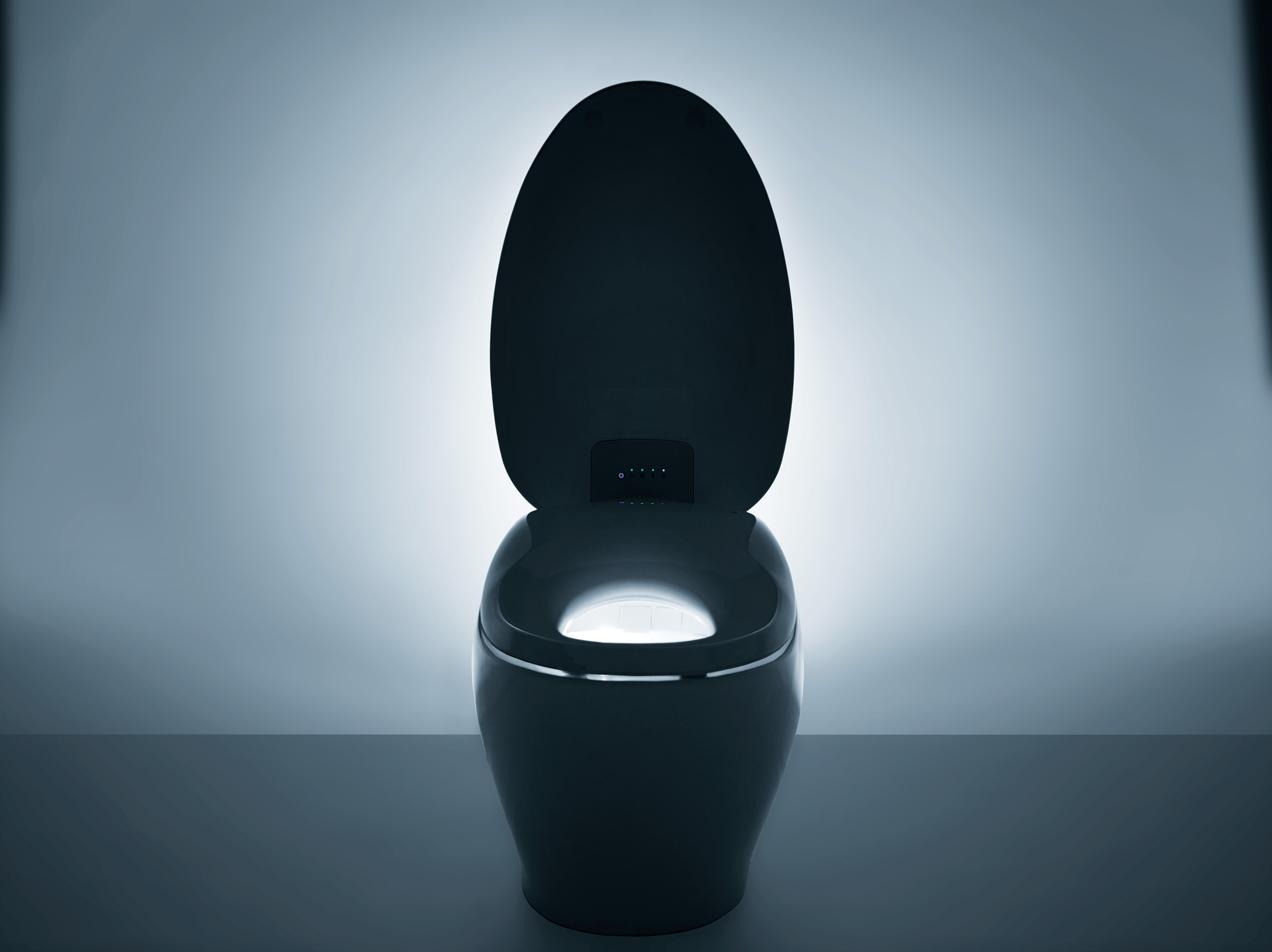 Alternate Image for TOTO NEOREST NX2 Dual Flush 1.0 or 0.8 GPF Toilet with Integrated Bidet Seat and EWATER+ and ACTILIGHT, Cotton White, Vitreous China|Plastic, MS903CUMFX#01