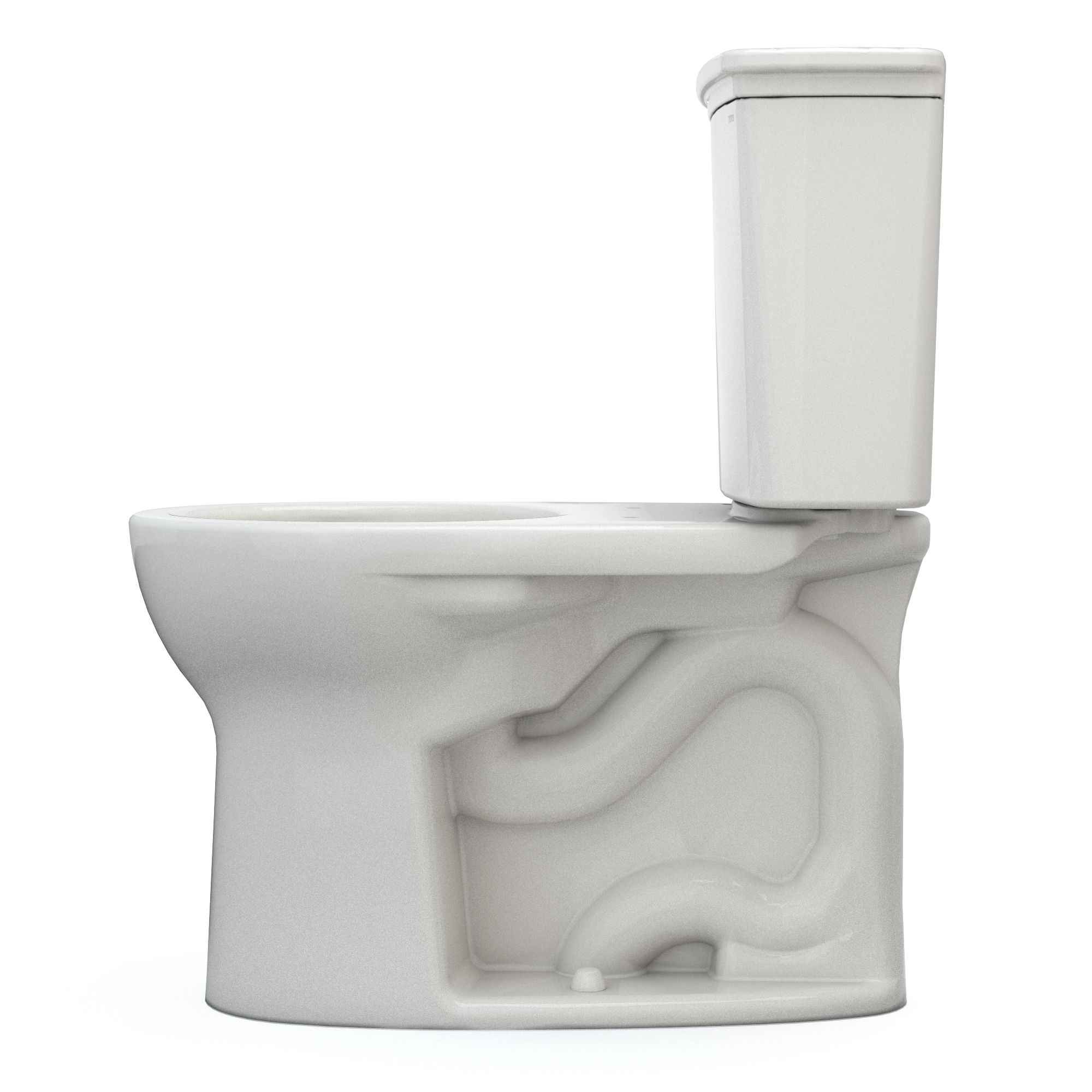 Alternate Image for TOTO Drake Transitional Two-Piece Round 1.28 GPF Universal Height TORNADO FLUSH Toilet with CEFIONTECT, Colonial White, Vitreous China, CST785CEFG#11
