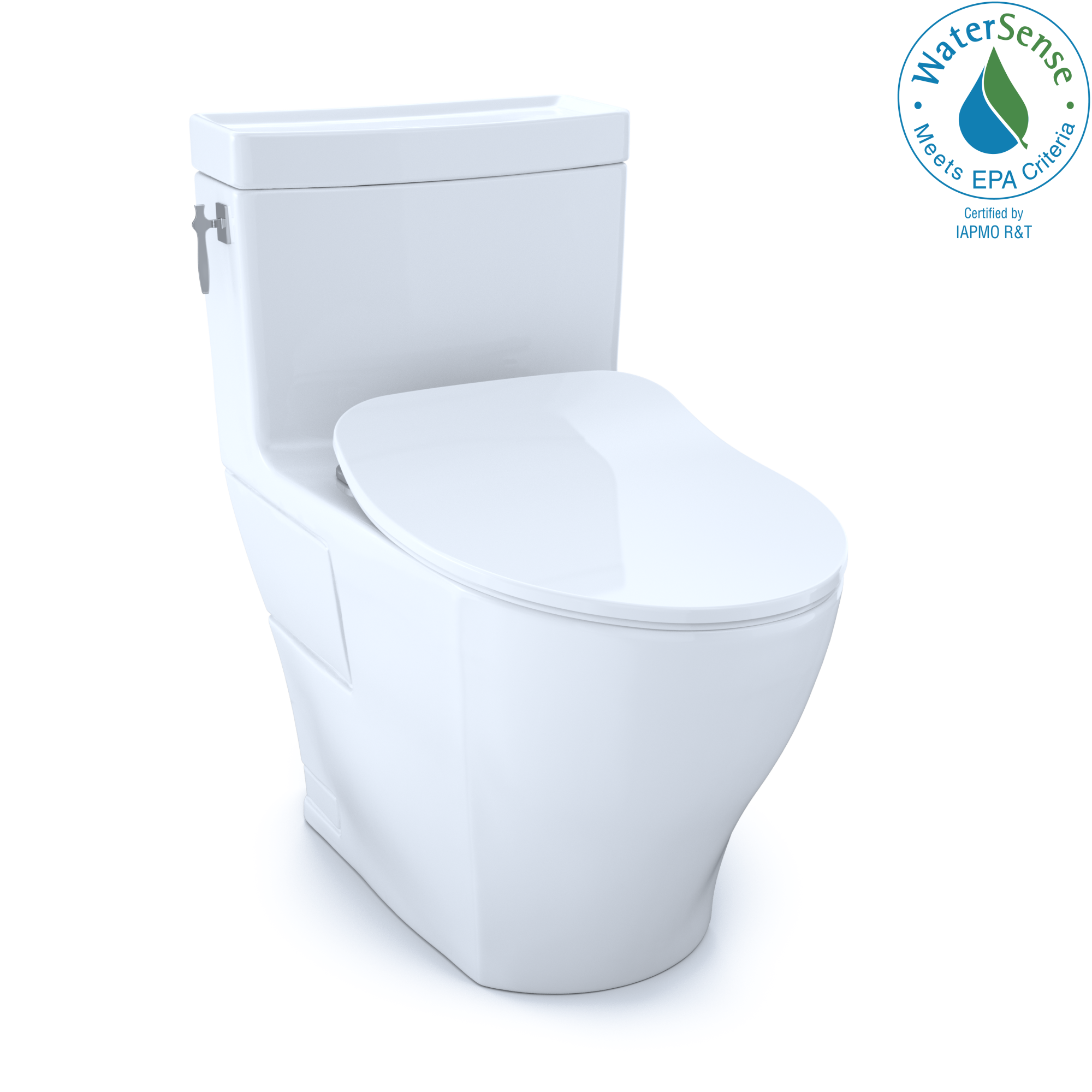 Alternate Image for TOTO Aimes One-Piece Elongated 1.28 GPF Toilet with CEFIONTECT and SoftClose Seat, WASHLET+ Ready, Cotton White, Vitreous China, MS626234CEFG#01