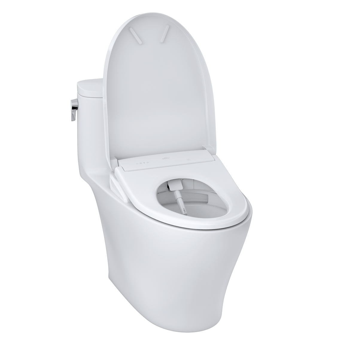 Alternate Image for TOTO WASHLET+ Nexus One-Piece Elongated 1.28 GPF Toilet with S7A Contemporary Bidet Seat, Cotton White, Vitreous China|Plastic, MW6424736CEFG#01