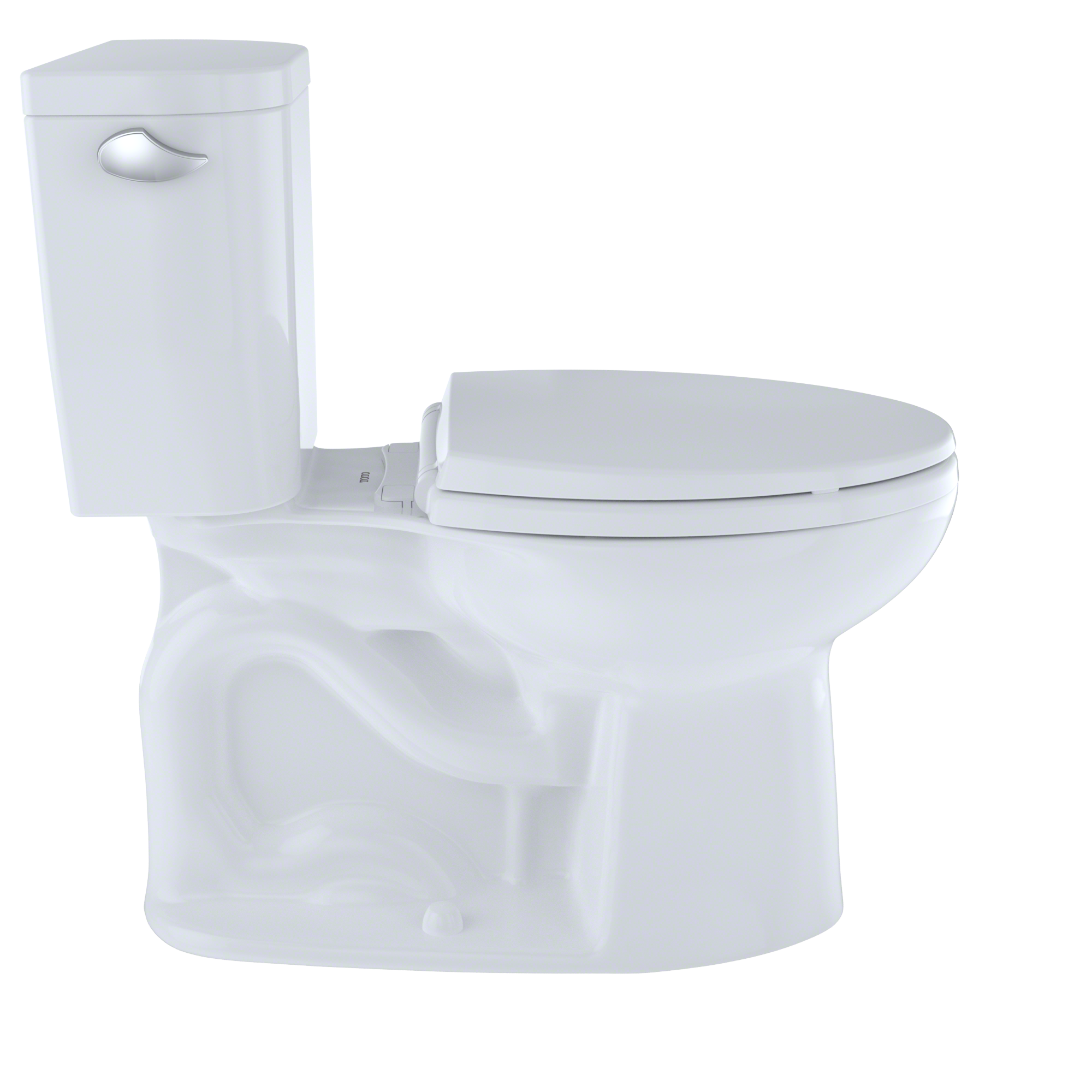 Alternate Image for TOTO Entrada Two-Piece Elongated 1.28 GPF Universal Height Toilet, Cotton White, Vitreous China, CST244EF#01