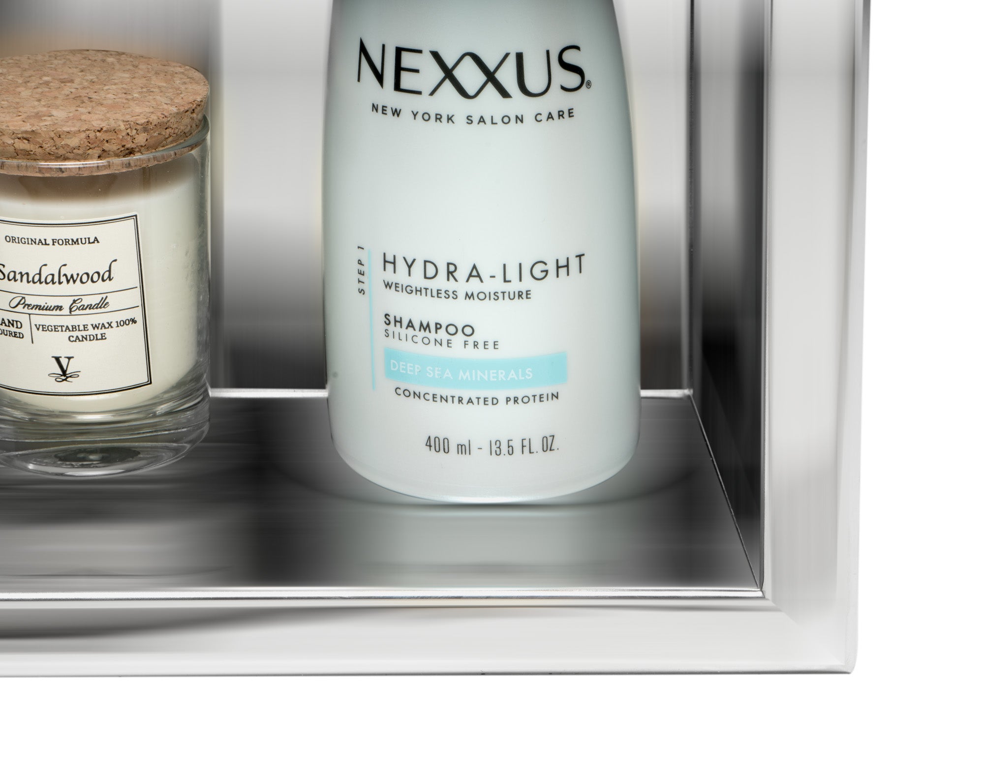 Alternate Image for ALFI brand ABN1212-PSS 12 x 12 Polished Stainless Steel Square Single Shelf Bath Shower Niche, 20 Gauge