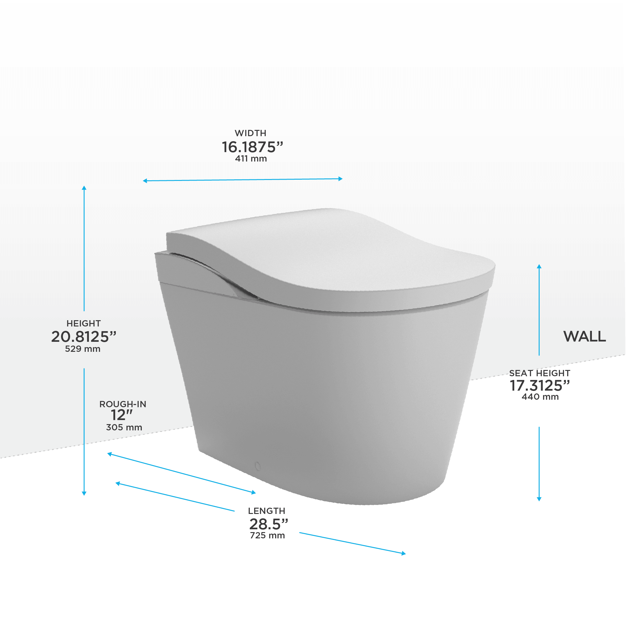 Alternate Image for TOTO NEOREST LS Dual Flush 1.0 or 0.8 GF Integrated Bidet Toilet, Cotton White with Nickel Trim, Vitreous China and Plastic, MS8732CUMFG#01N