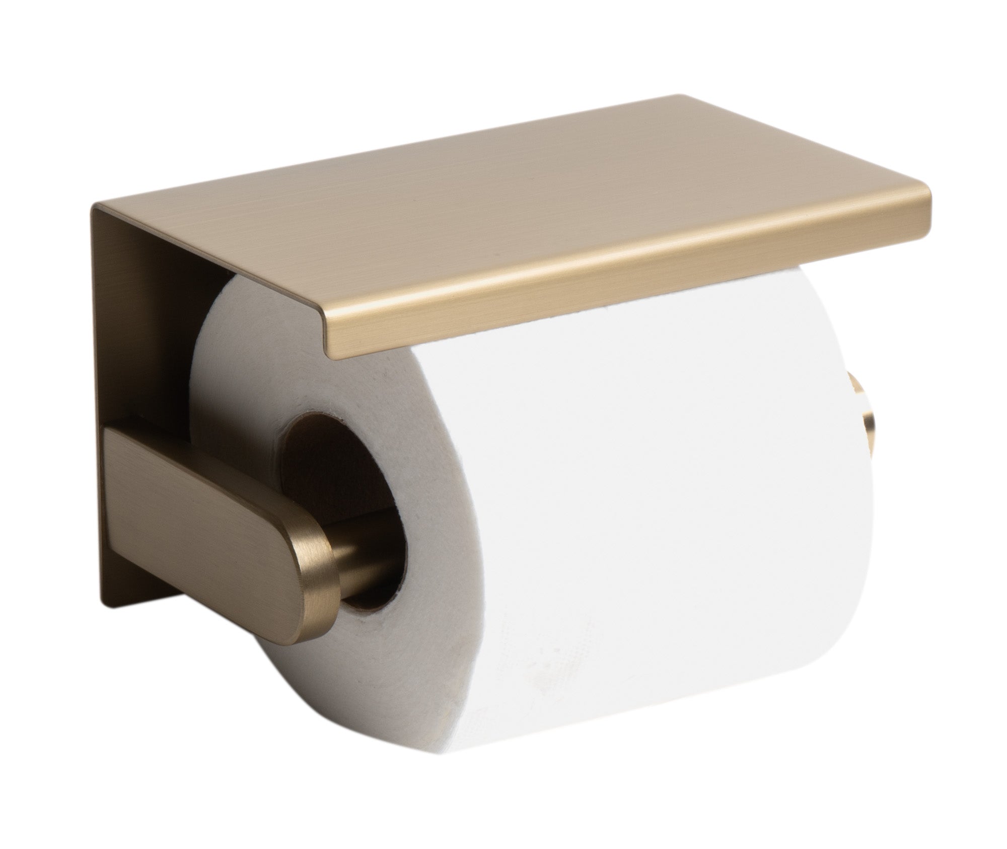 Alternative View of ALFI brand ABTPP66-BG Brushed Gold PVD Stainless Steel Toilet Paper Holder with Shelf