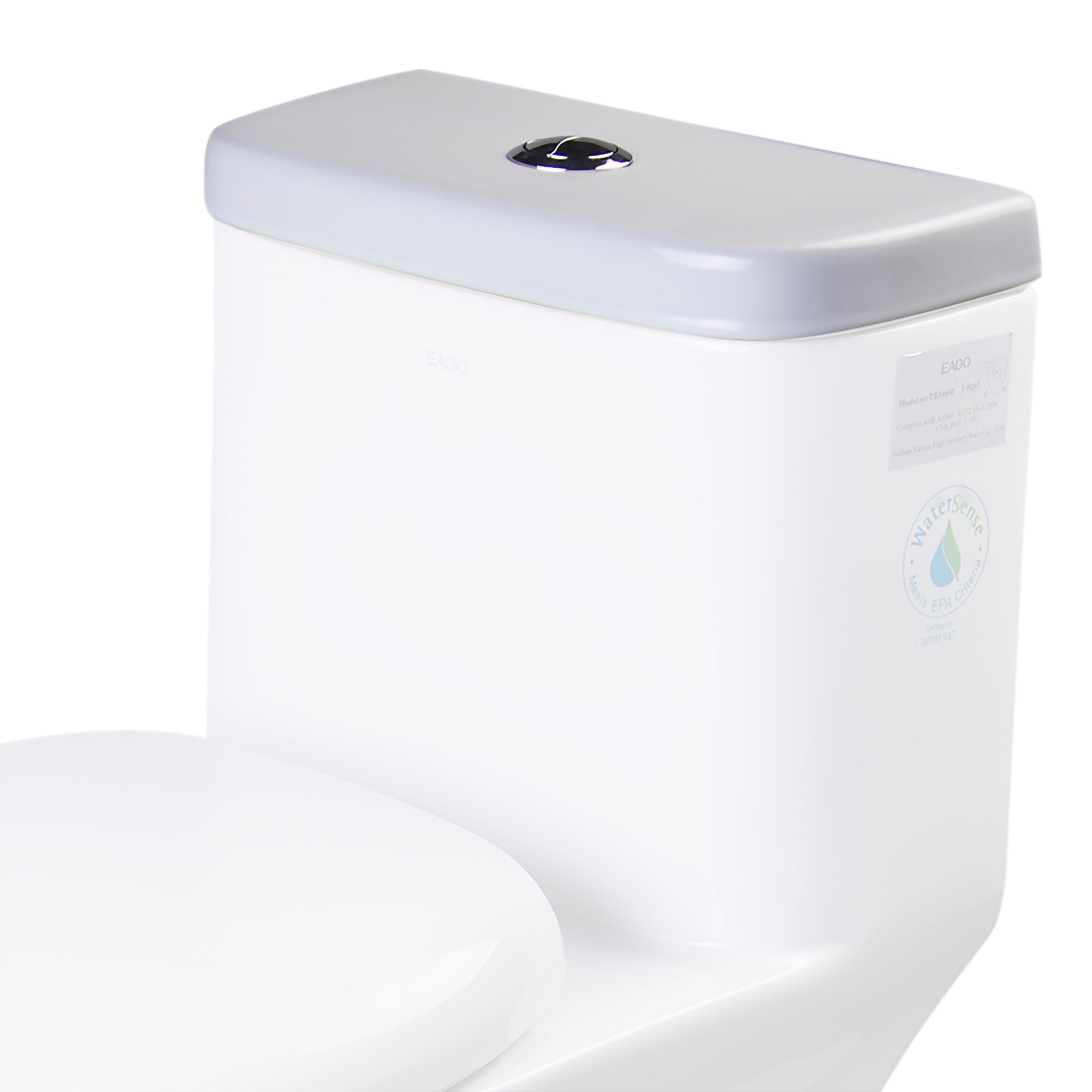 EAGO R-346LID Replacement Ceramic Toilet Lid for TB346, Porcelain, White