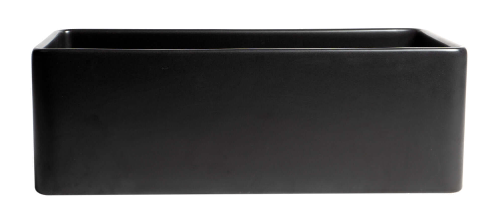 Alternate Image for ALFI brand 30" Fireclay Farmhouse Sink, Black Matte, No Faucet Hole, ABF3018-BM